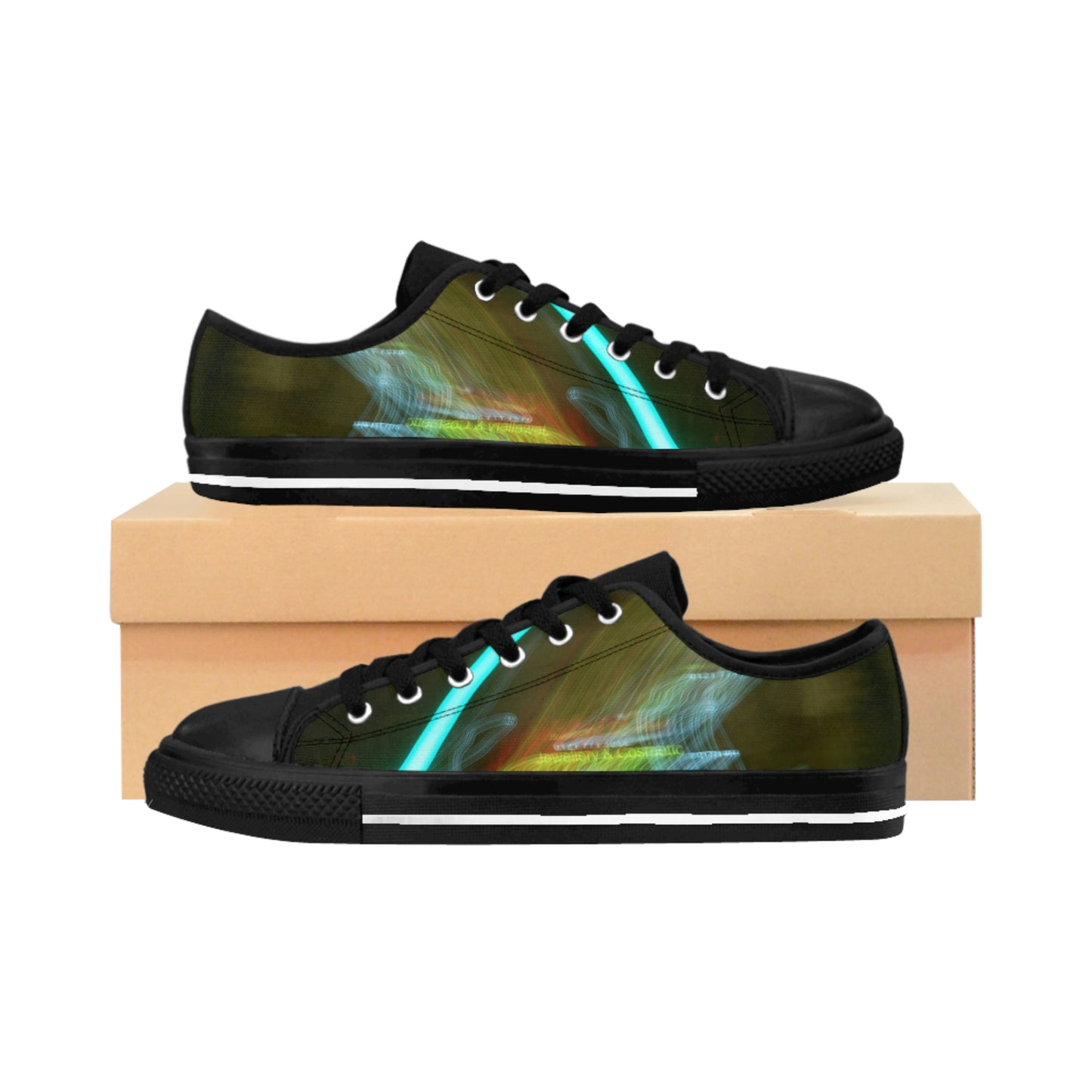 Men Low Top Sneakers With A Print Of Light Trail 67