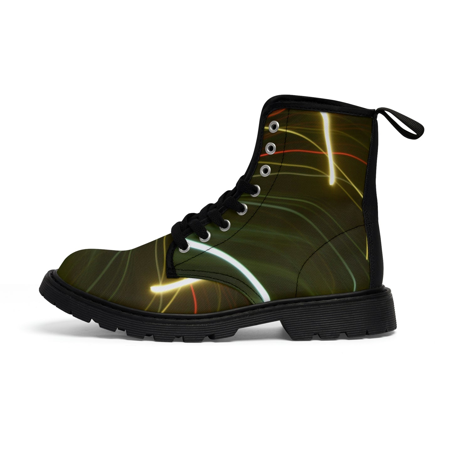 Men's Canvas Boots With A Print Of Light Trail 583