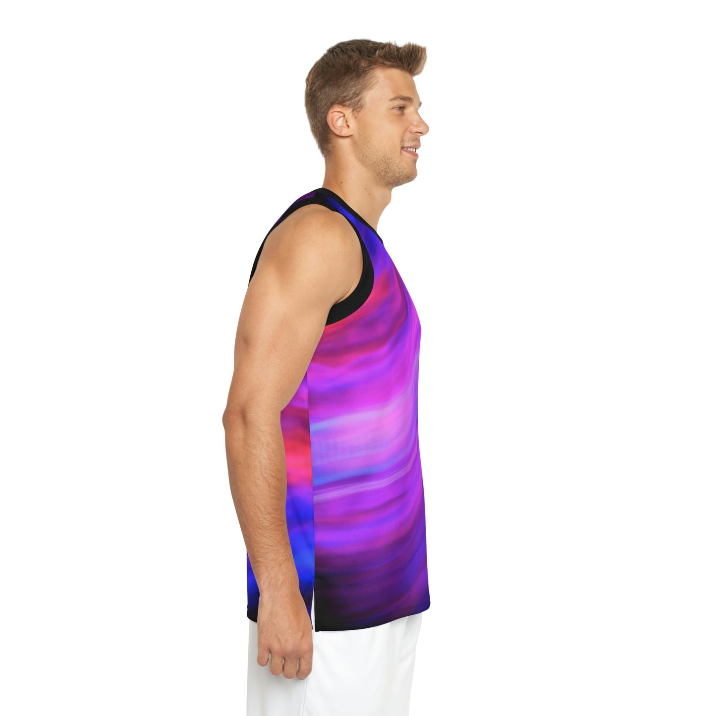 Unisex Basketball Jersey With A Print Of Light Trail 2