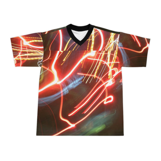 Unisex Football Jersey With A Print Of Light Trail 353