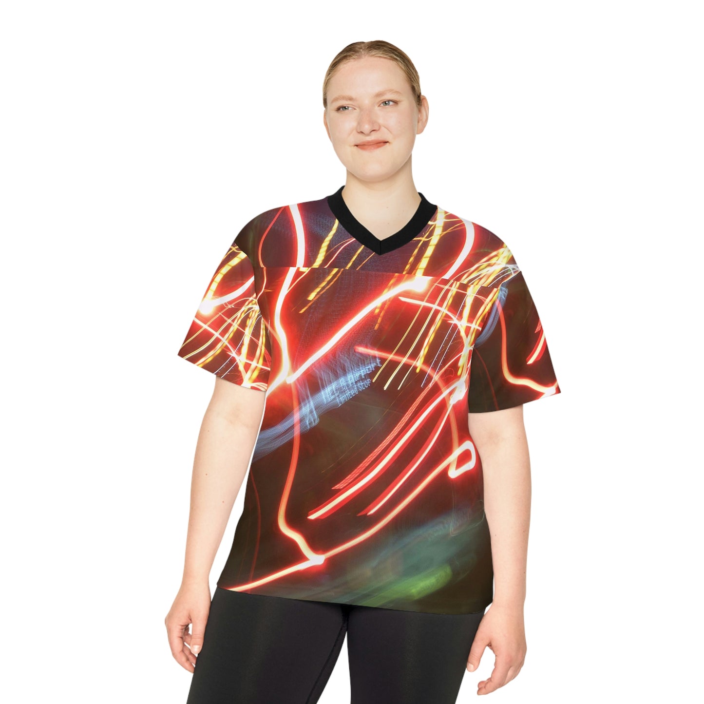 Unisex Football Jersey With A Print Of Light Trail 353