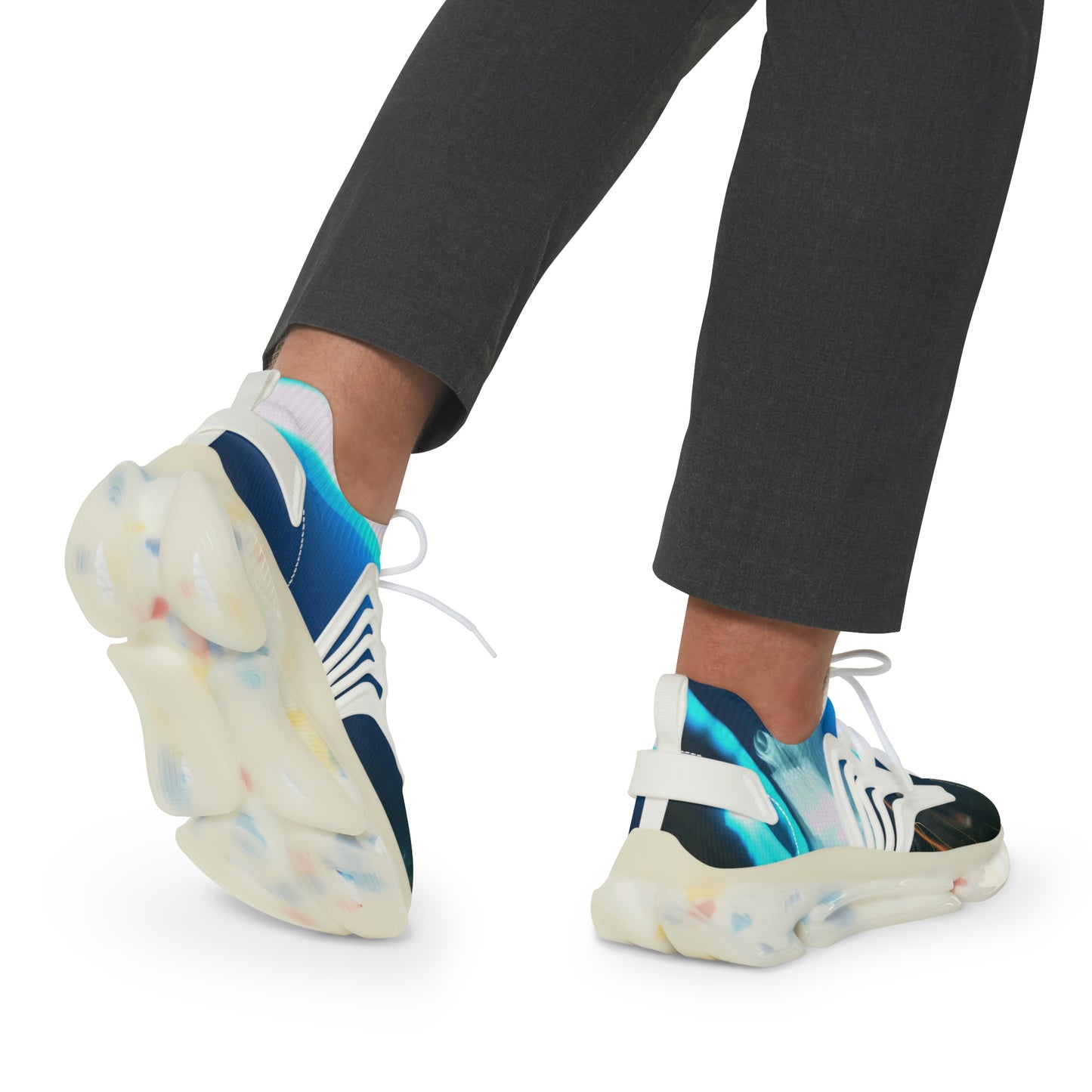 Men's Mesh Sneakers With A Print Of Light Trail 331