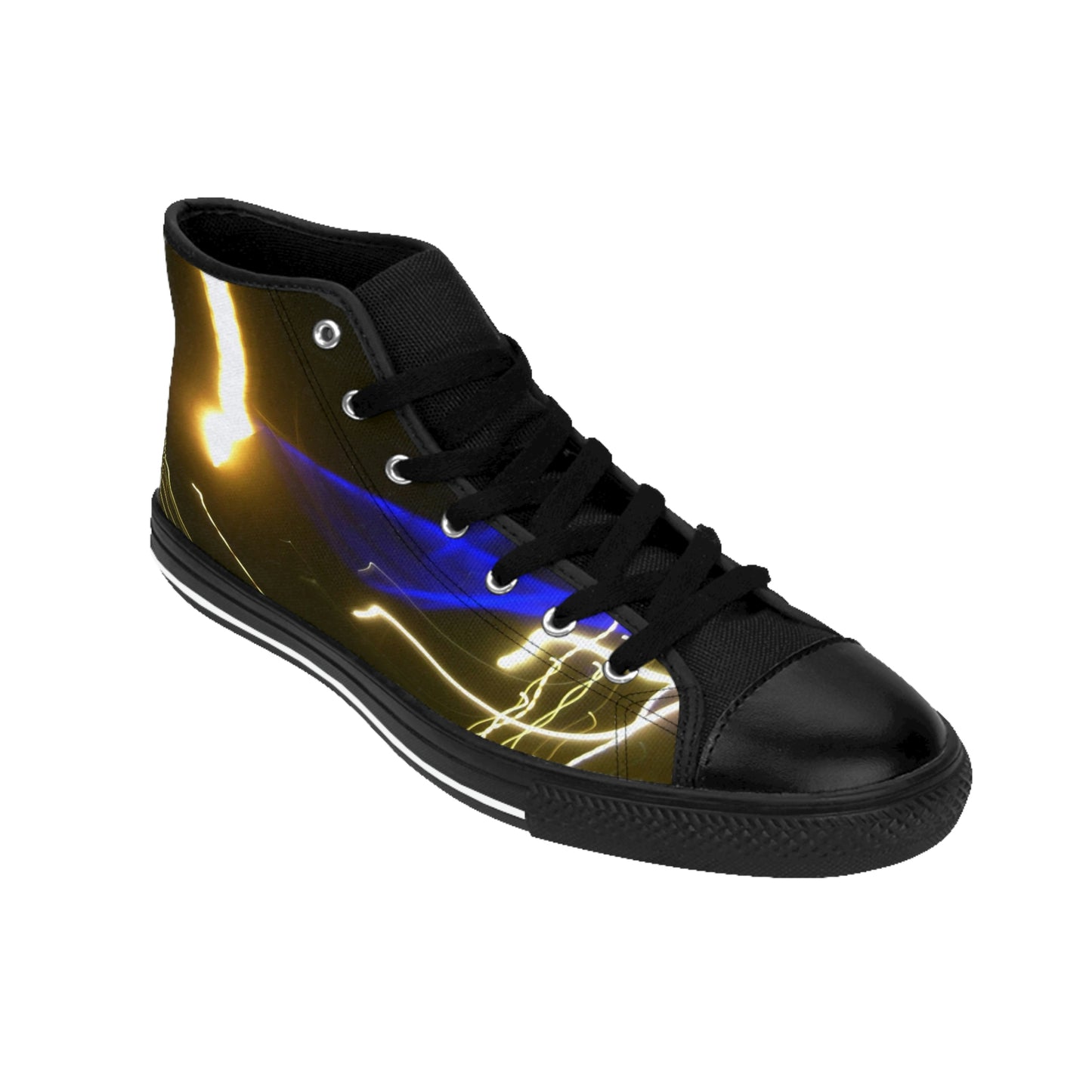 Men's High Top Sneakers With A Print Of Light Trail 484