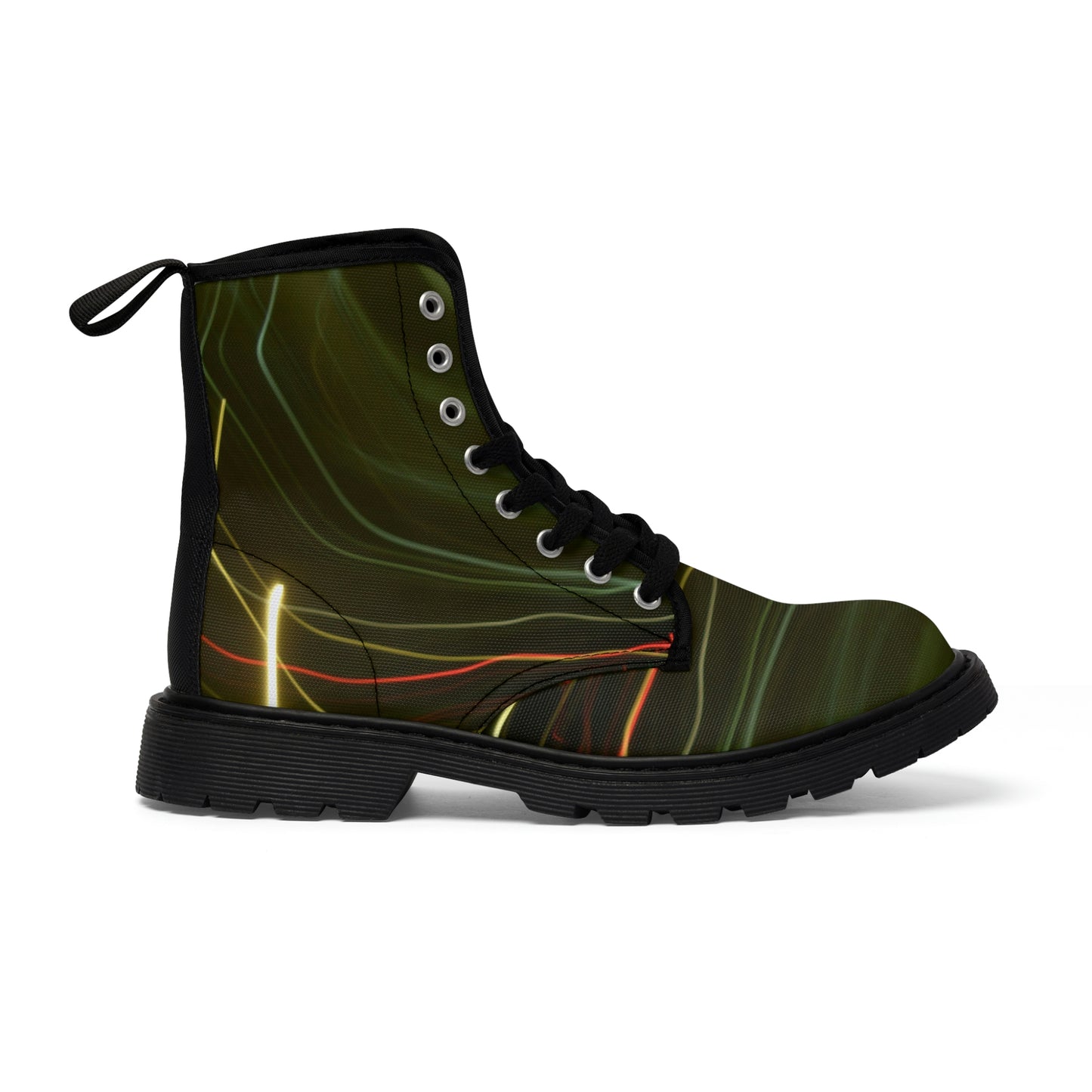 Men's Canvas Boots With A Print Of Light Trail 583