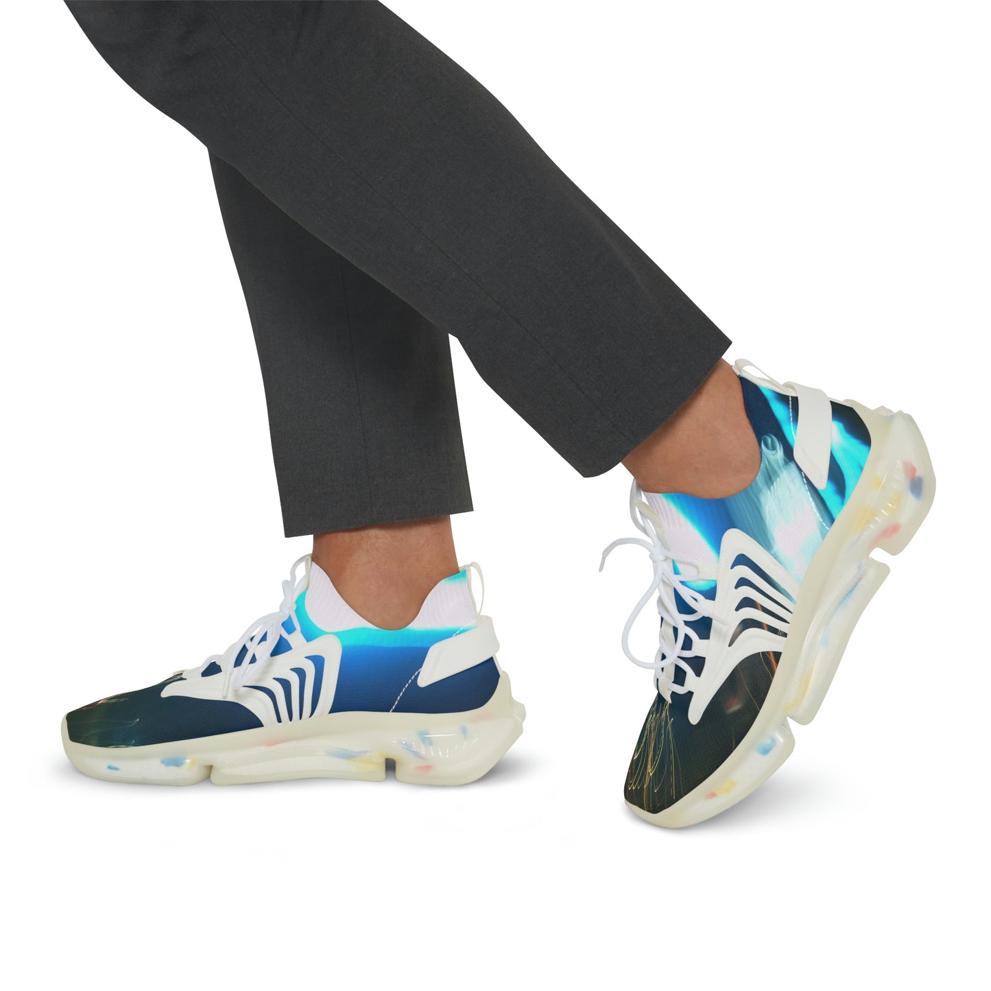 Men's Mesh Sneakers With A Print Of Light Trail 331