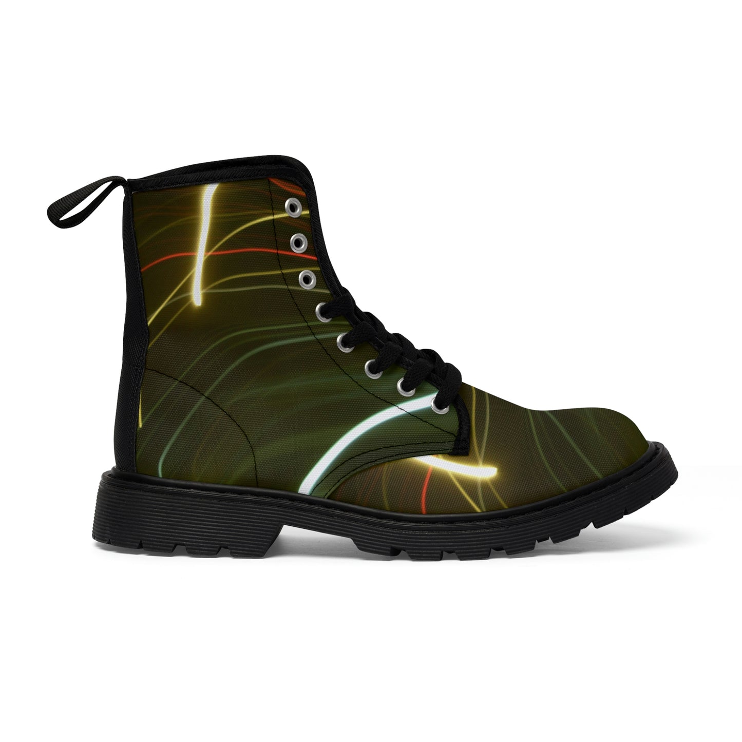 Men's Canvas Boots With A Print Of Light Trail 583