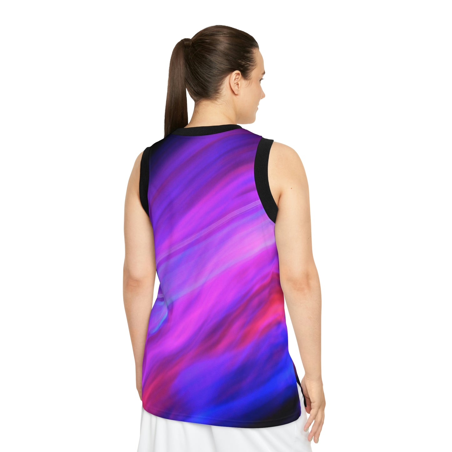 Unisex Basketball Jersey With A Print Of Light Trail 2