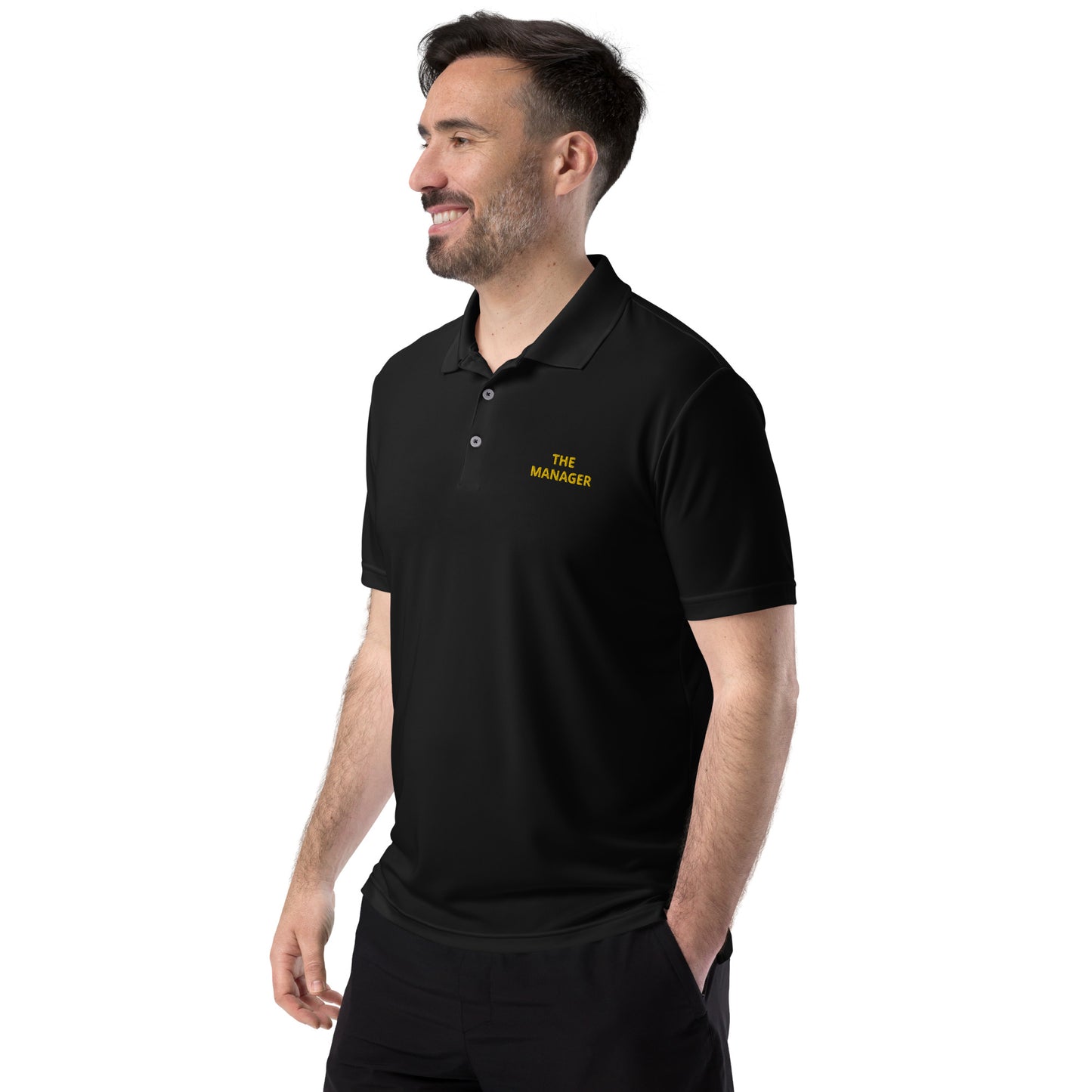 Adidas Performance Polo Shirt With Embroidery Work THE MANAGER