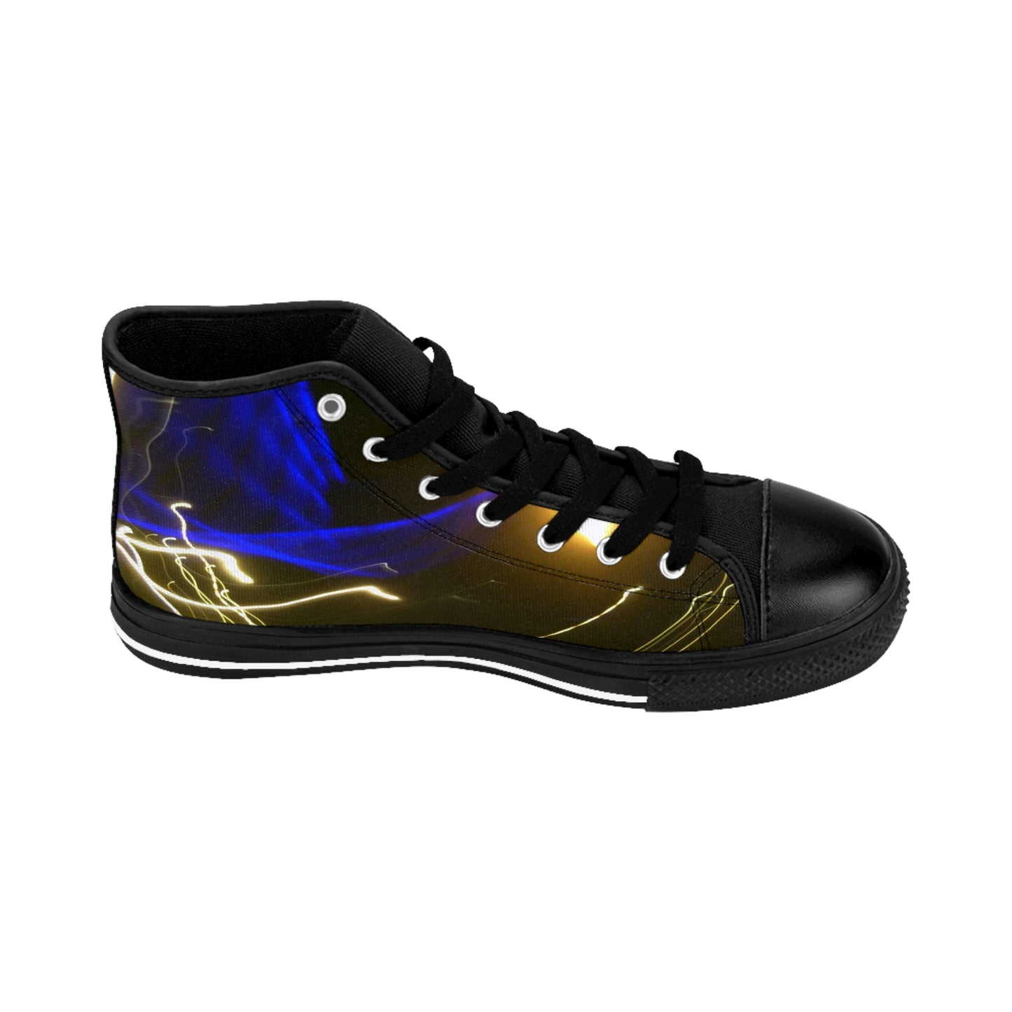 Men's High Top Sneakers With A Print Of Light Trail 484