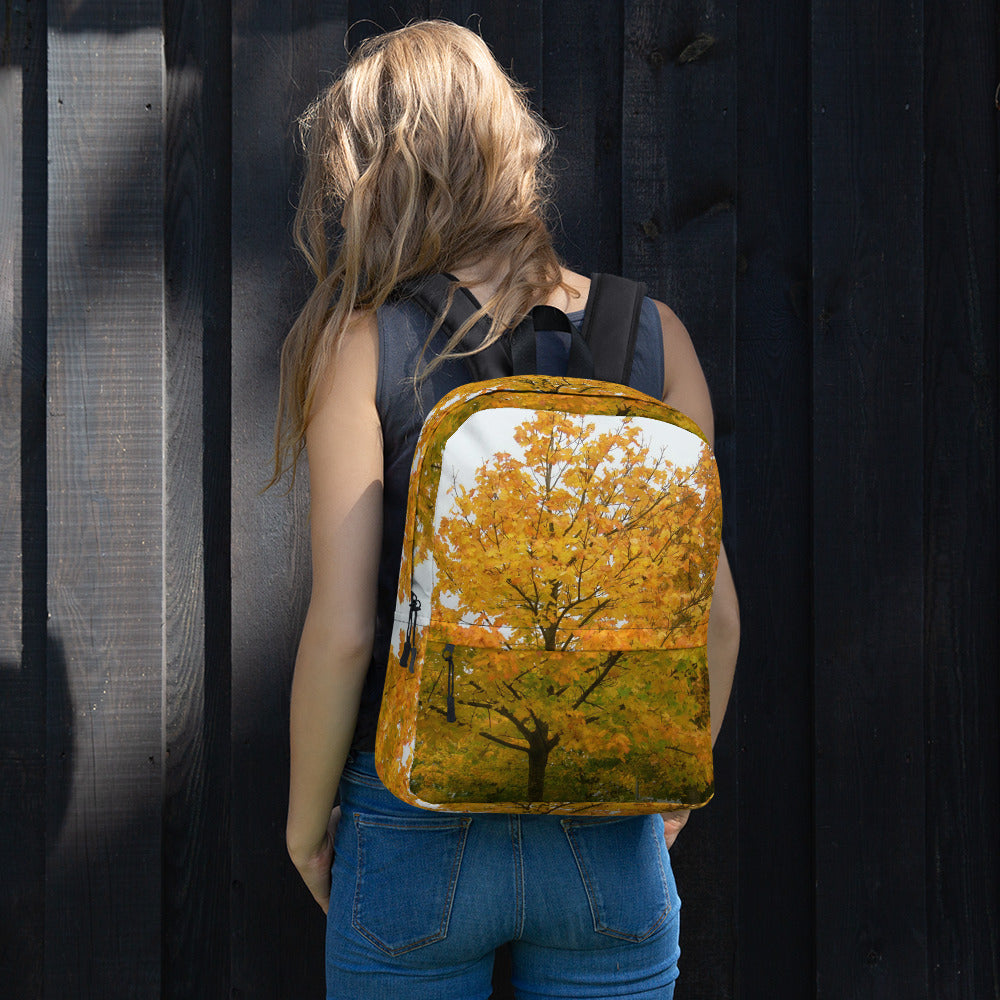 Backpack With a Print Of Autumn Leaves Tree 1