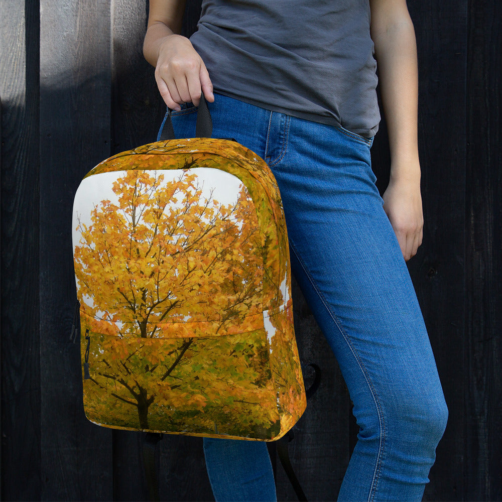 Backpack With a Print Of Autumn Leaves Tree 1