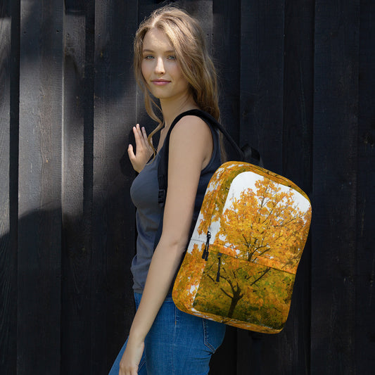 Backpack With a Print Of Autumn Leaves Tree 1