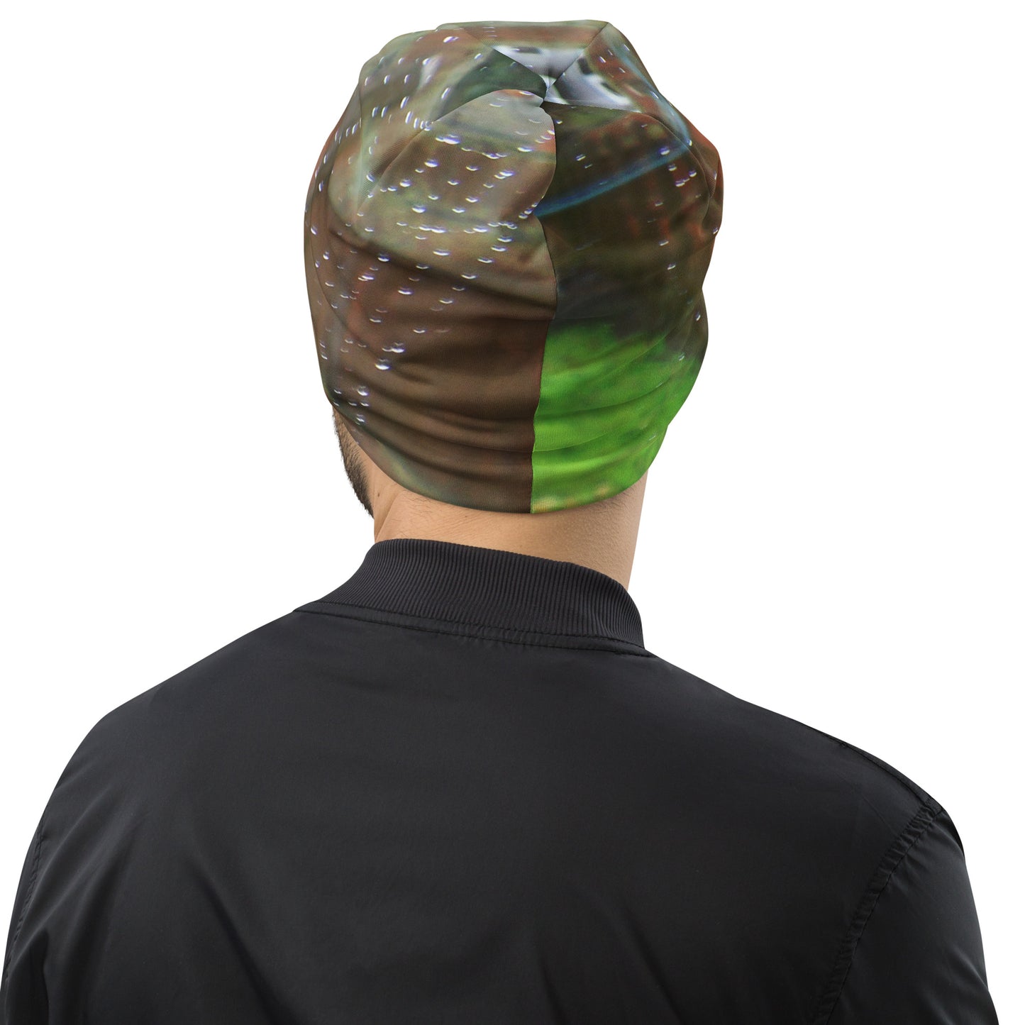 Beanie With A Print Of Back Garden View Image