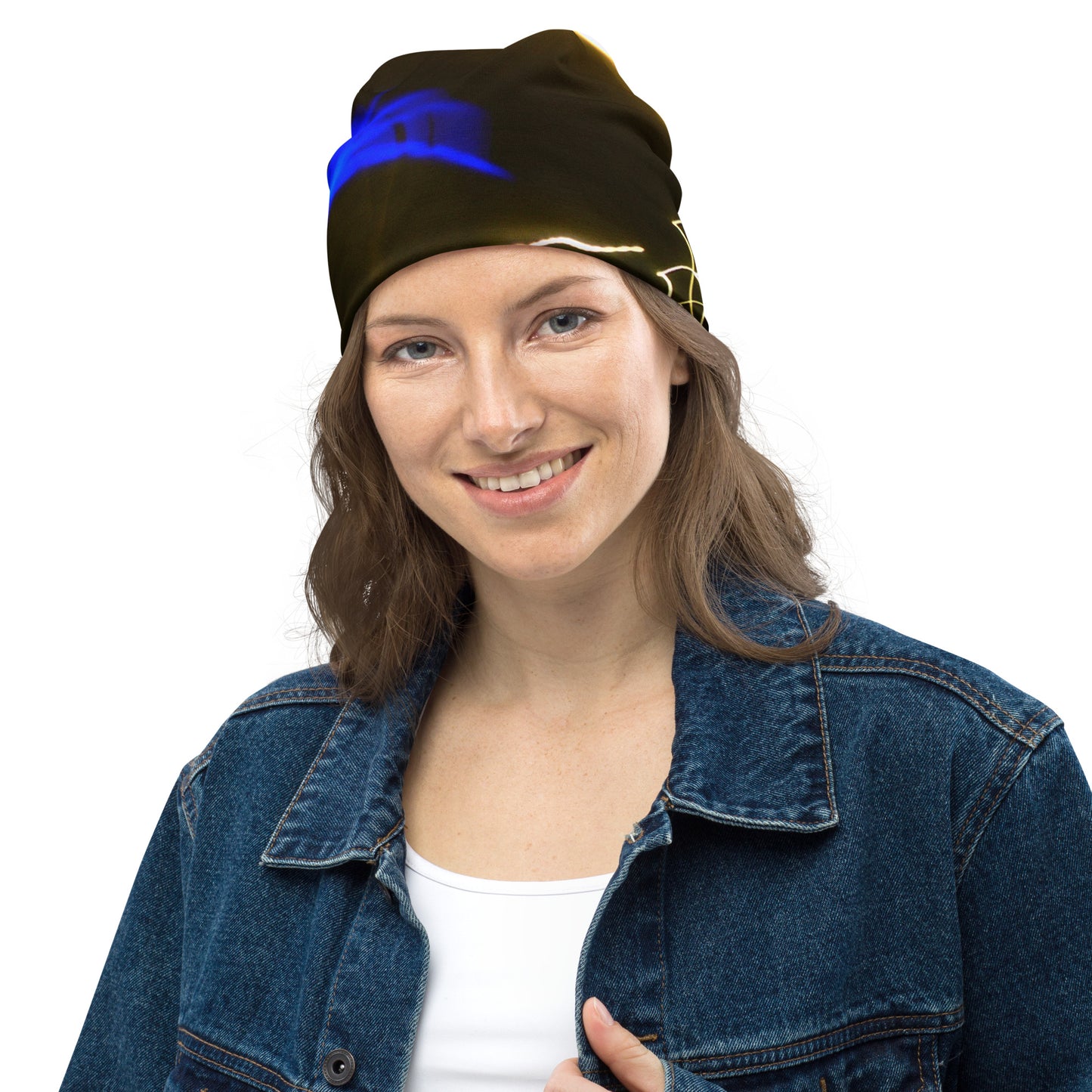 Beanie With A Print Of Light Trail 772b1