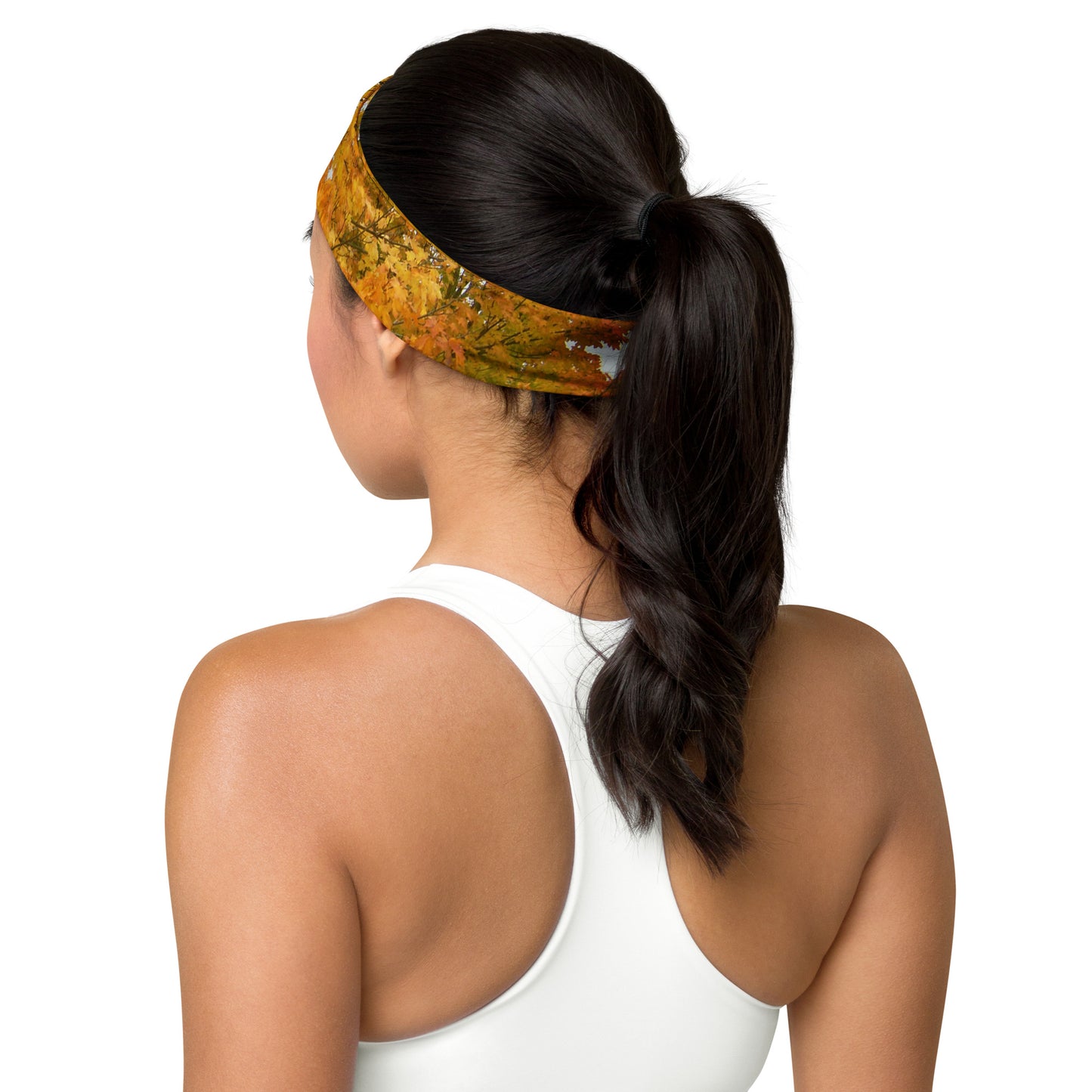 Headband With A Print Of Autumn Leaves Tree 1