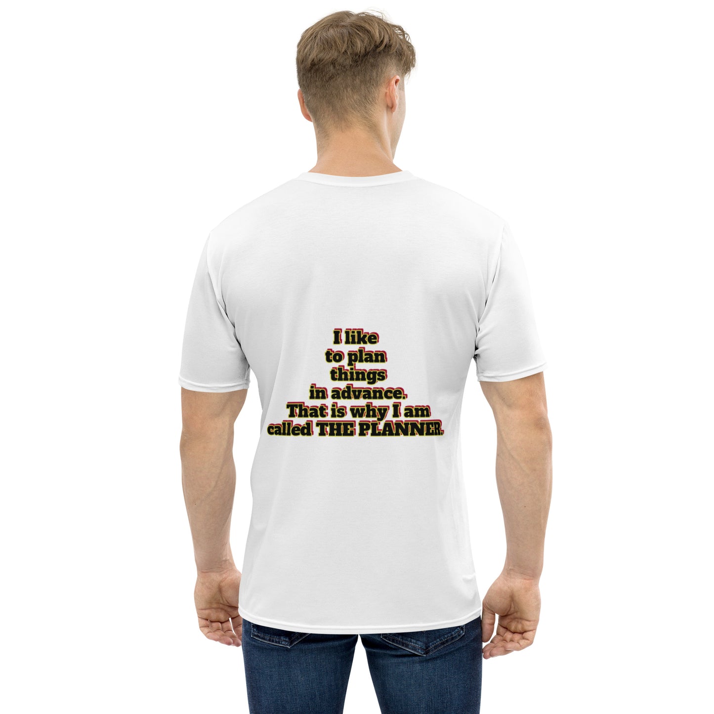 Men's Crew Neck T-Shirt With Text THE PLANNER