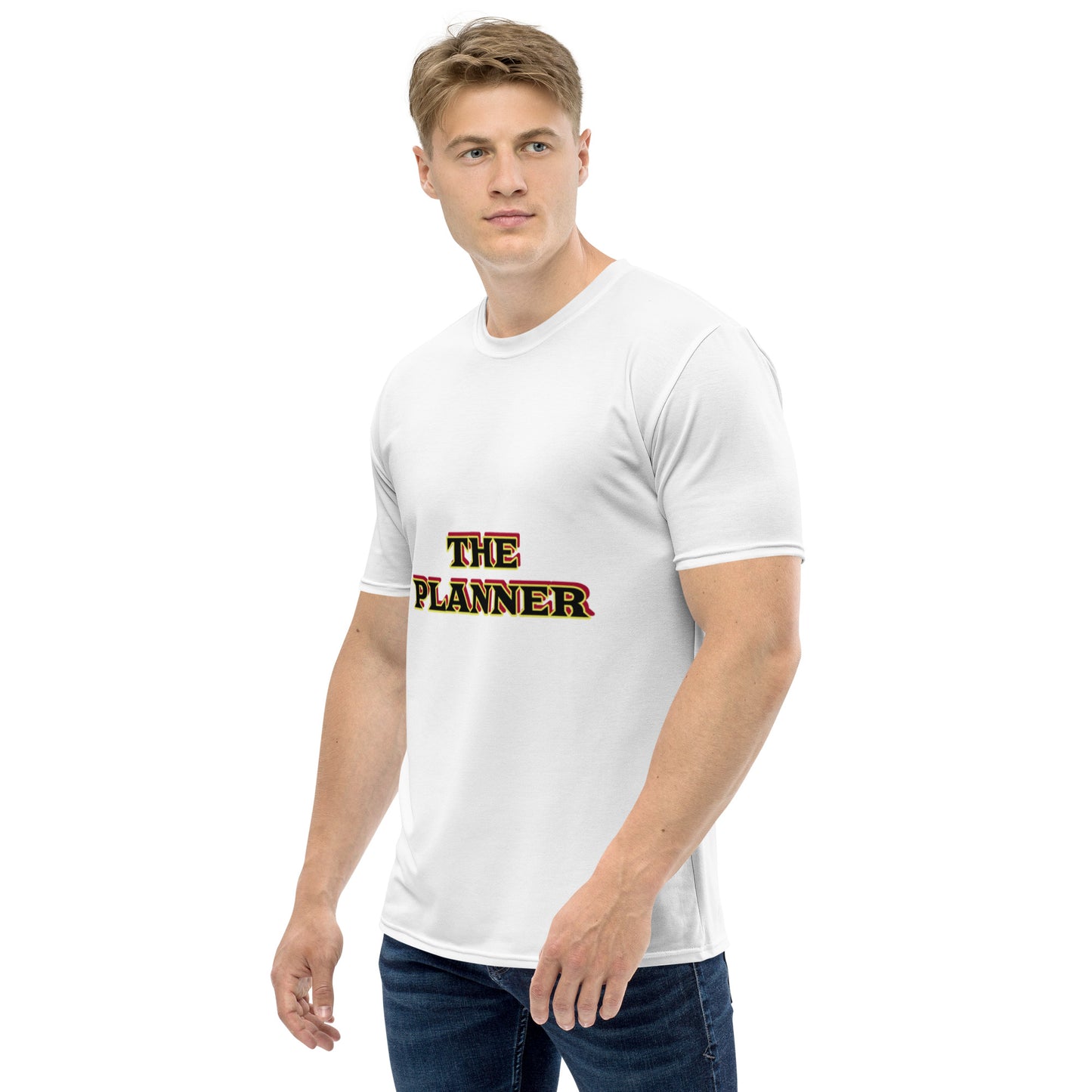 Men's Crew Neck T-Shirt With Text THE PLANNER