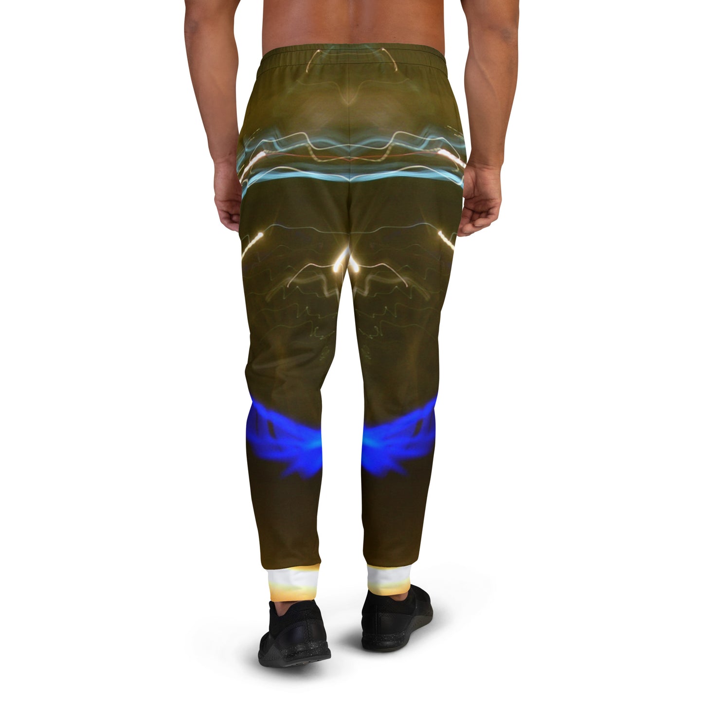 Men's Joggers With A Print Of Light Trail 772a