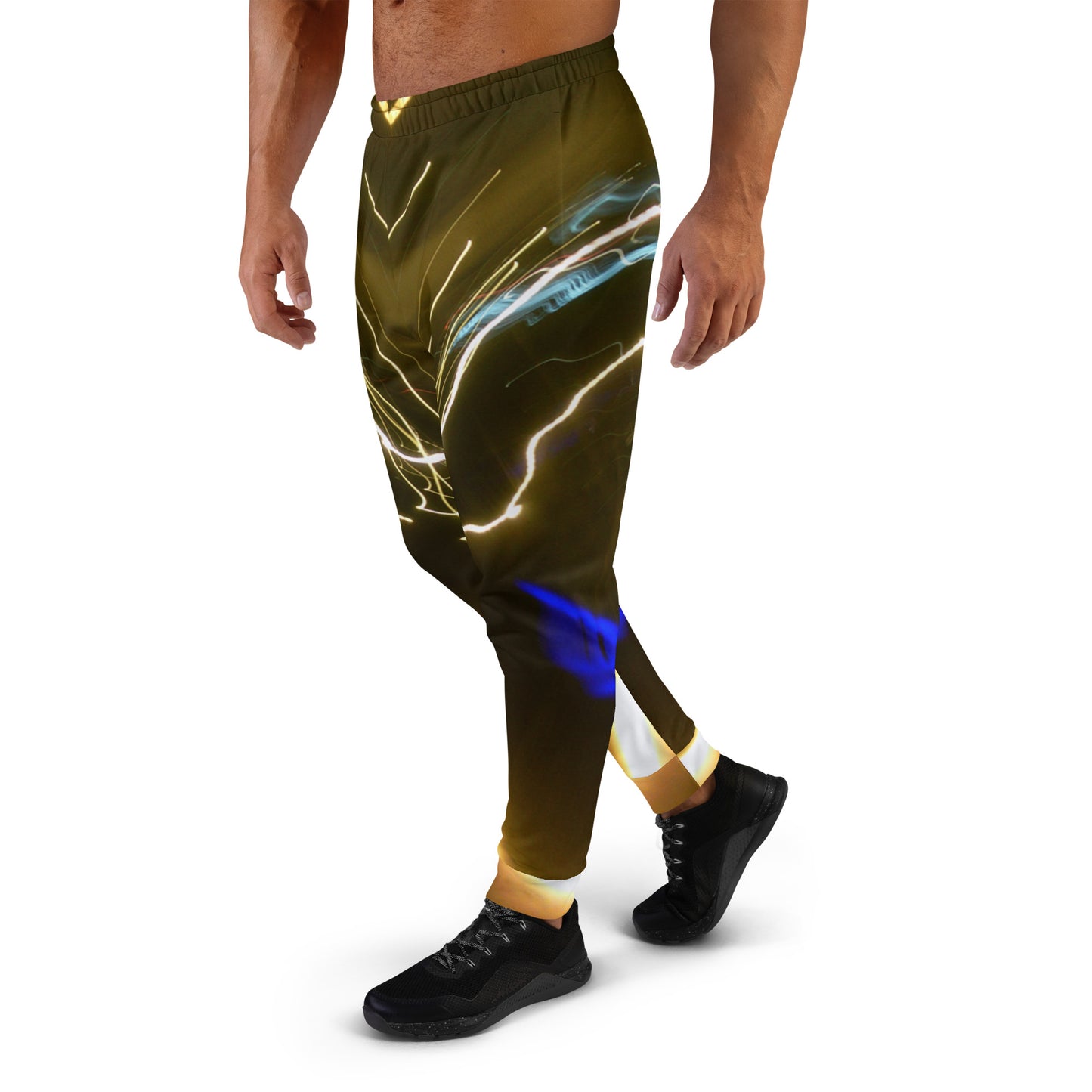 Men's Joggers With A Print Of Light Trail 772a