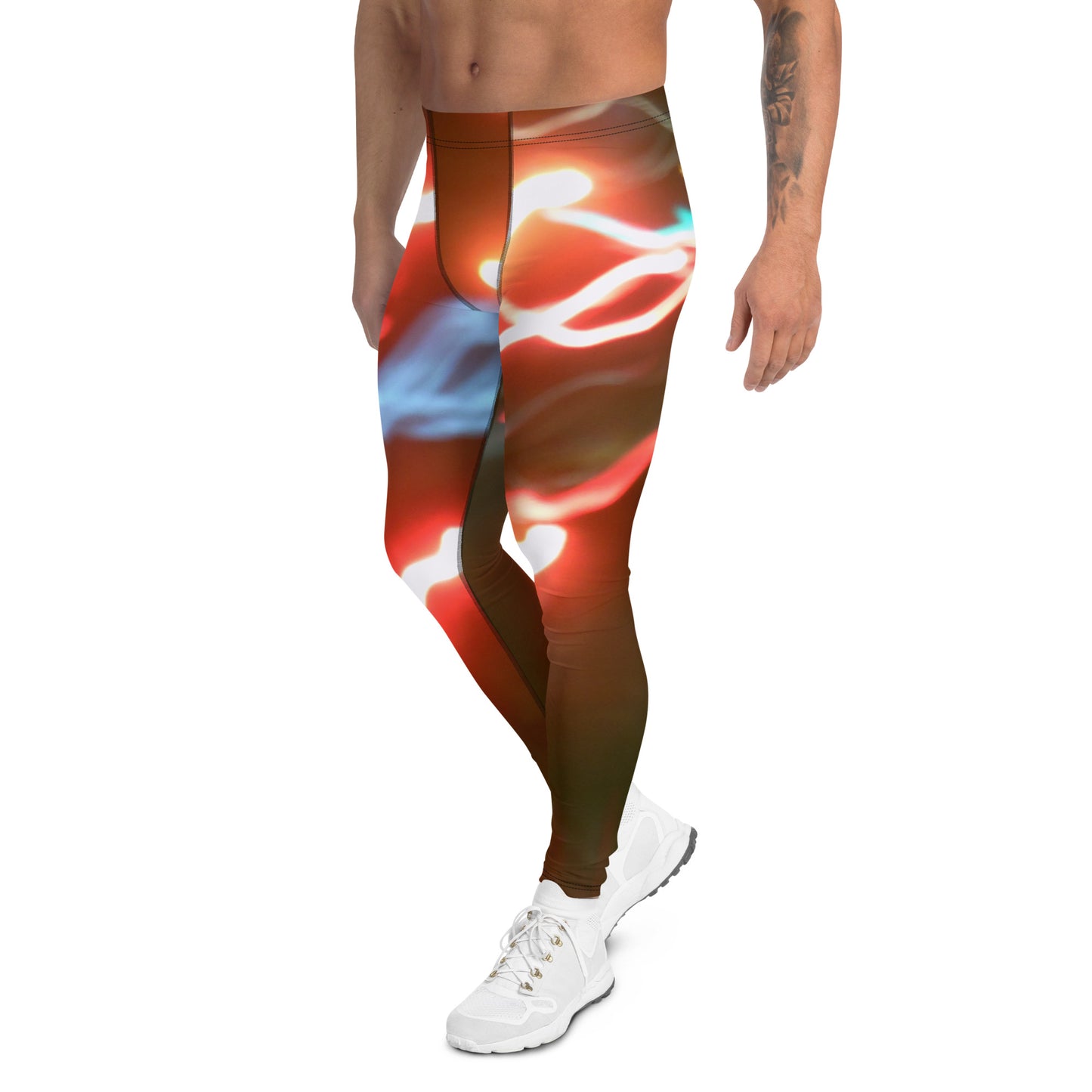 Men's Leggings With Print Of Light Trail 547