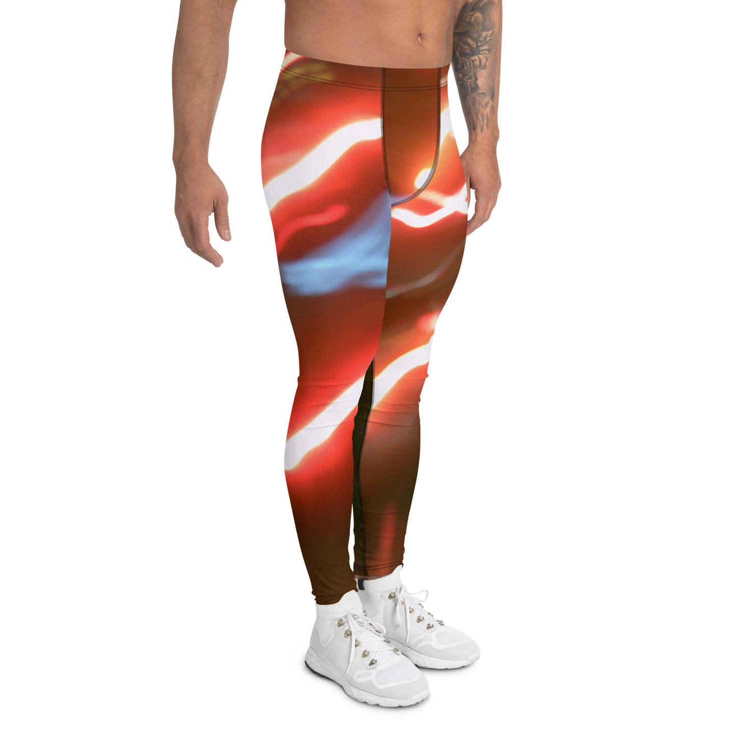 Men's Leggings With Print Of Light Trail 547