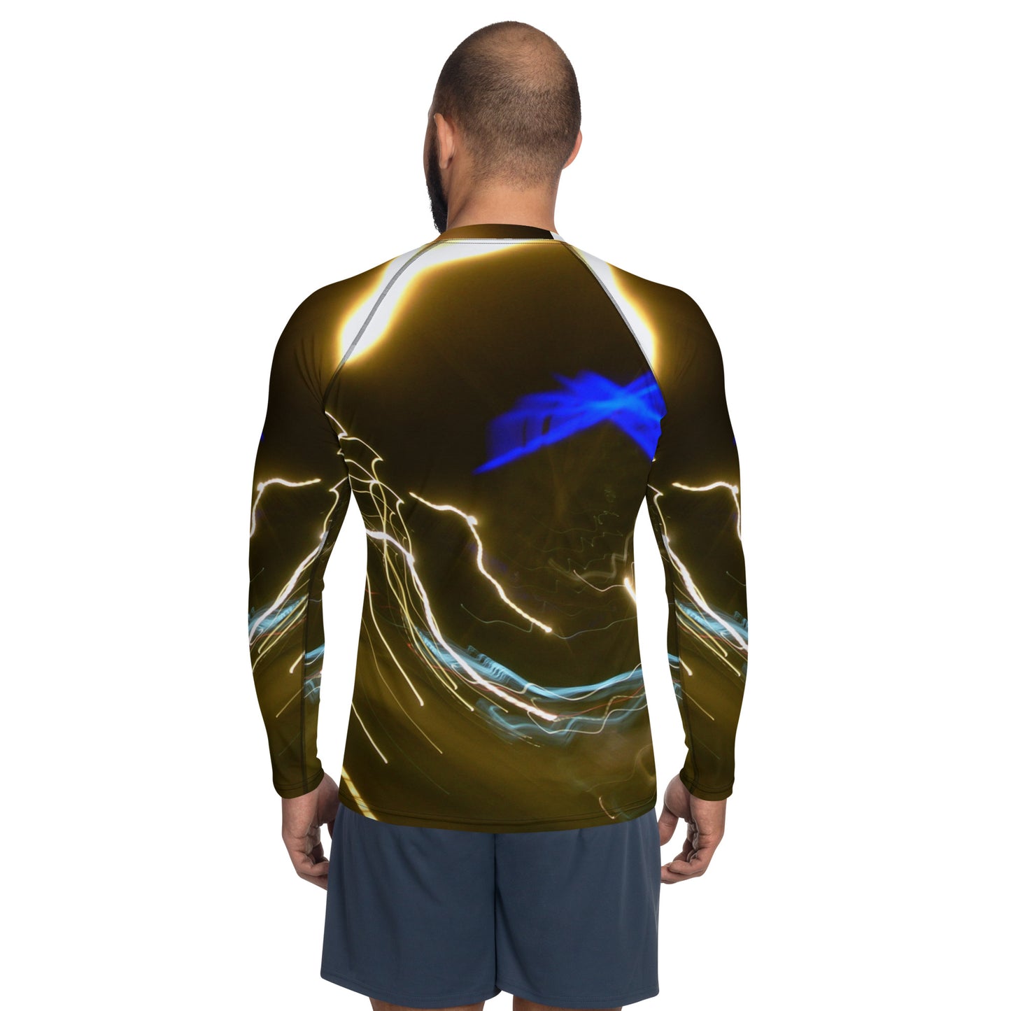 Men's Rash Guard With A Print Of Light Trail 772