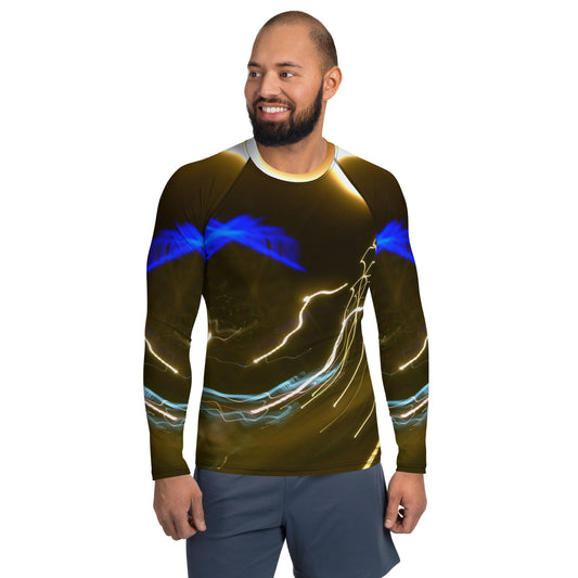 Men's Rash Guard With A Print Of Light Trail 772