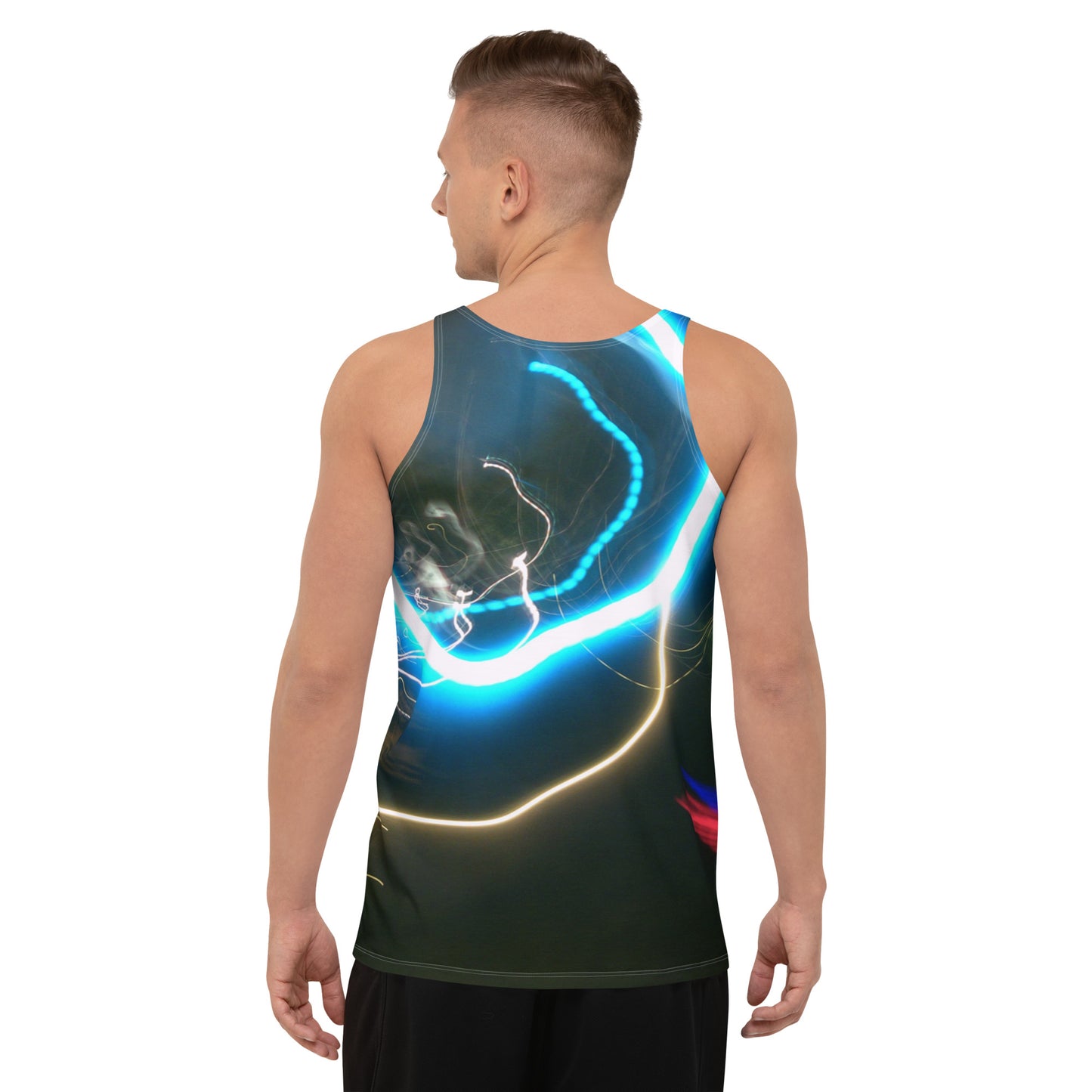 Unisex Tank Top With A Print Of Light Trail 878a1