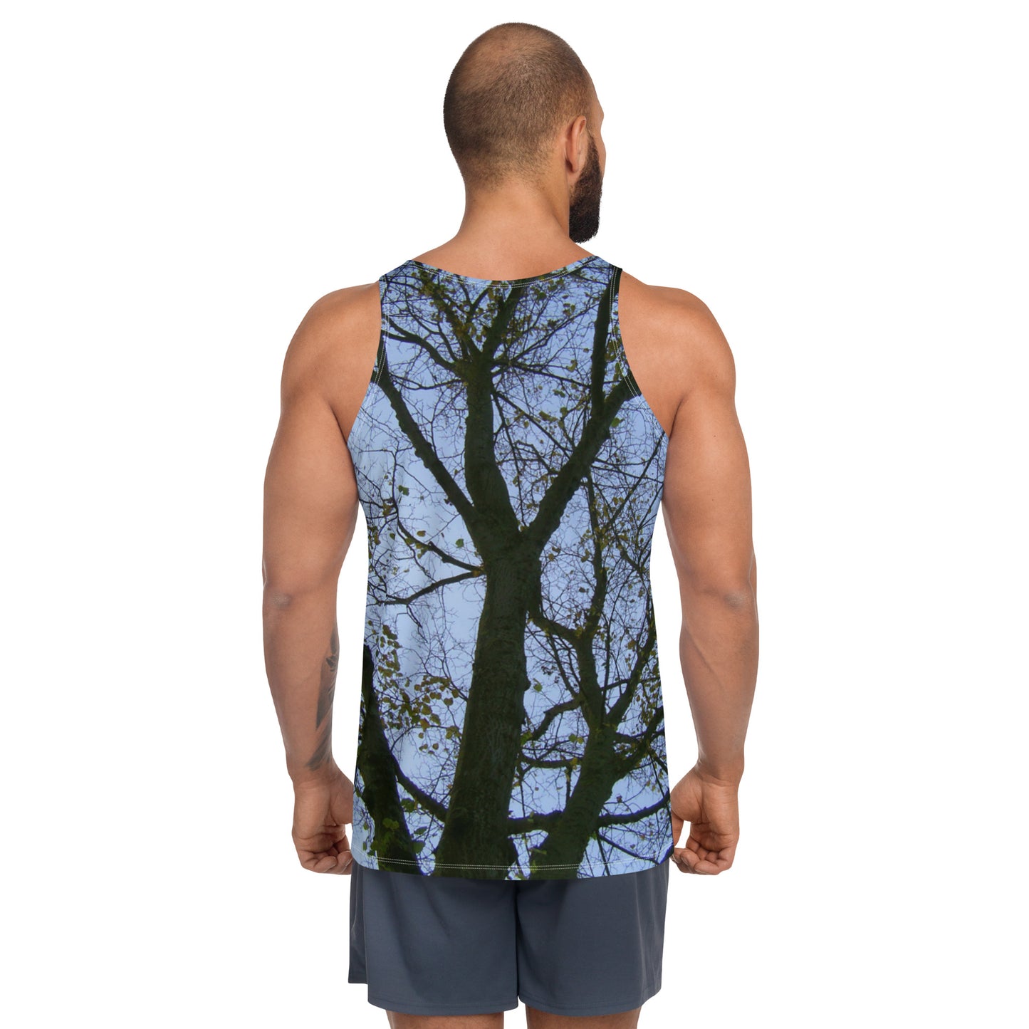 Unisex Tank Top With A Print Of Leafless Tree 1