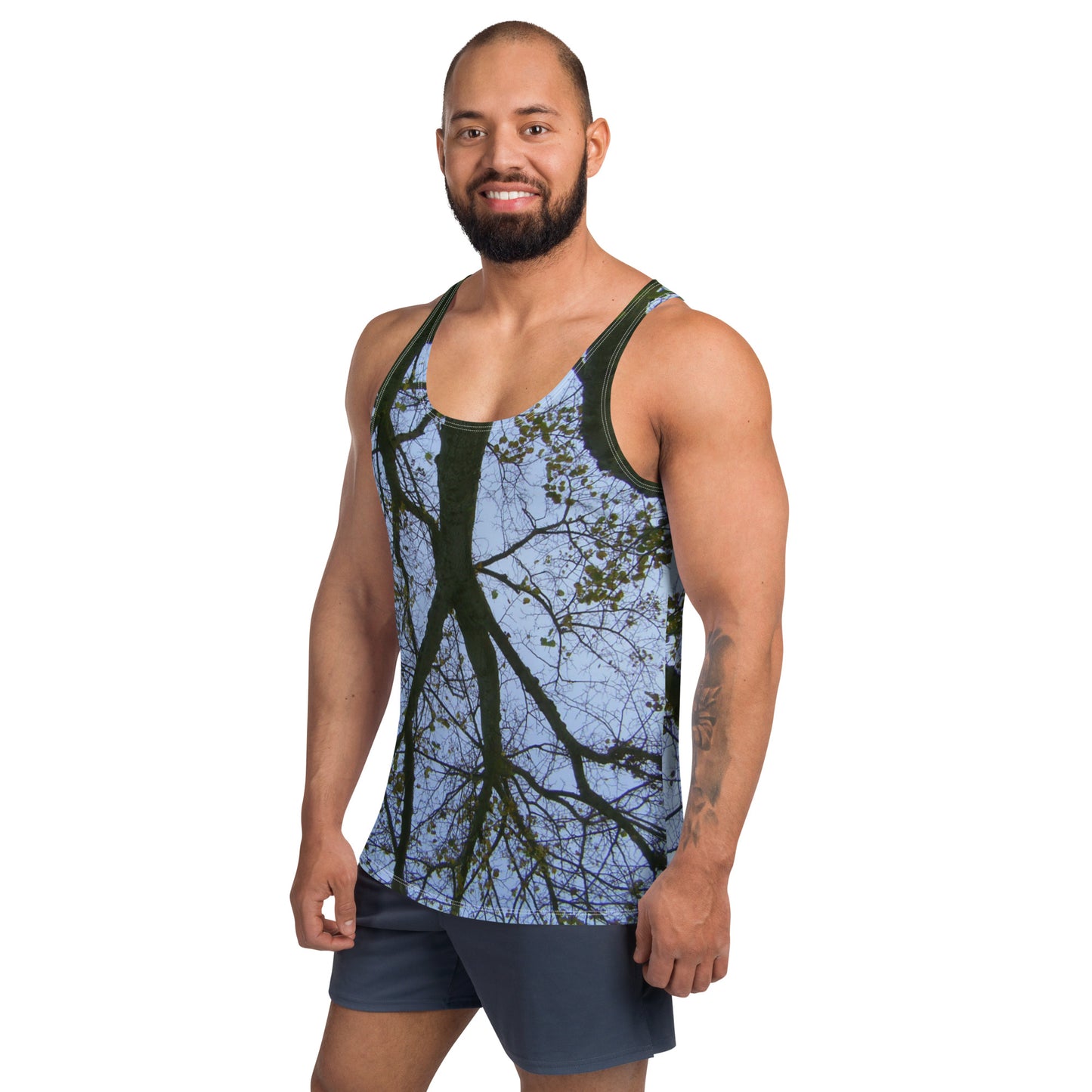 Unisex Tank Top With A Print Of Leafless Tree 1