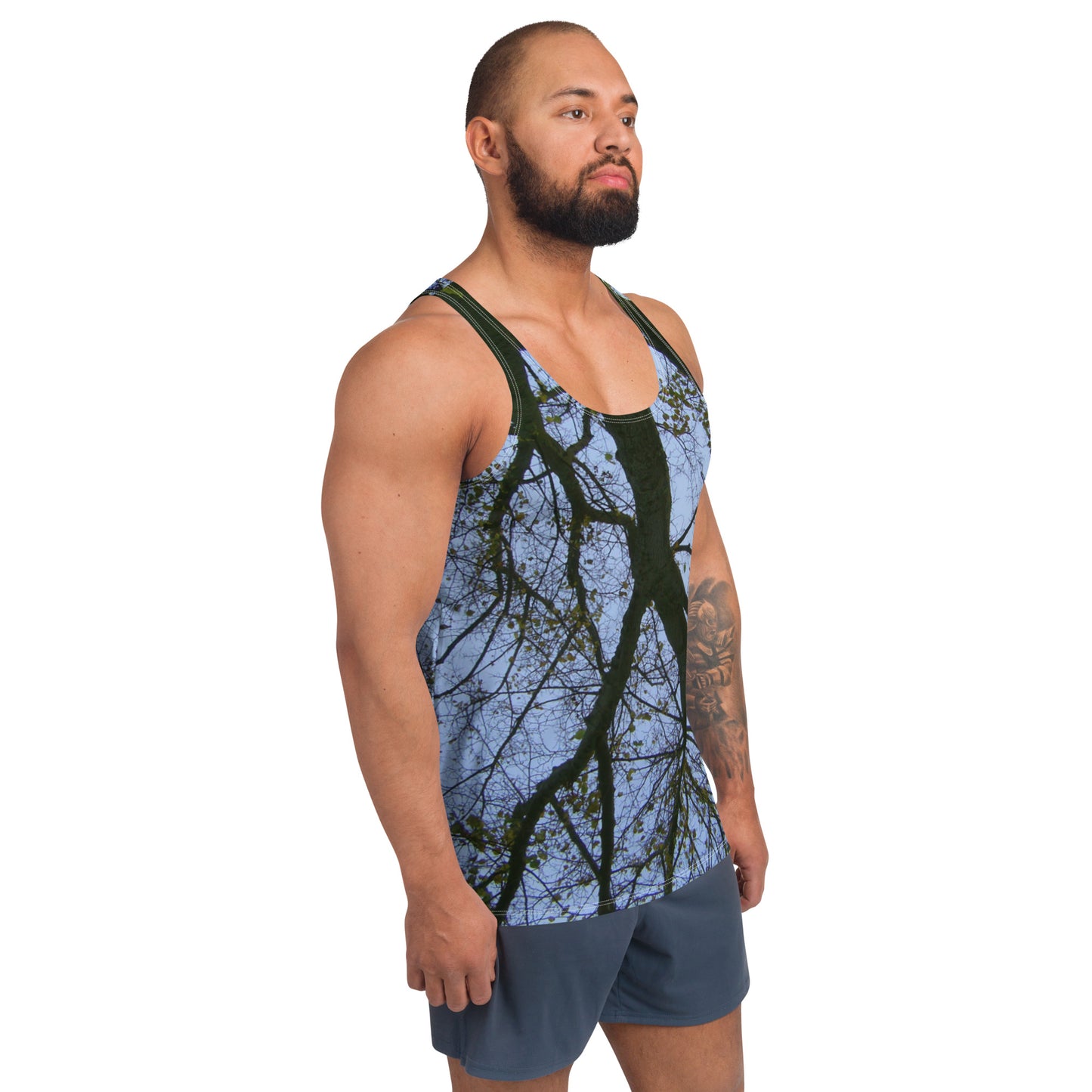 Unisex Tank Top With A Print Of Leafless Tree 1