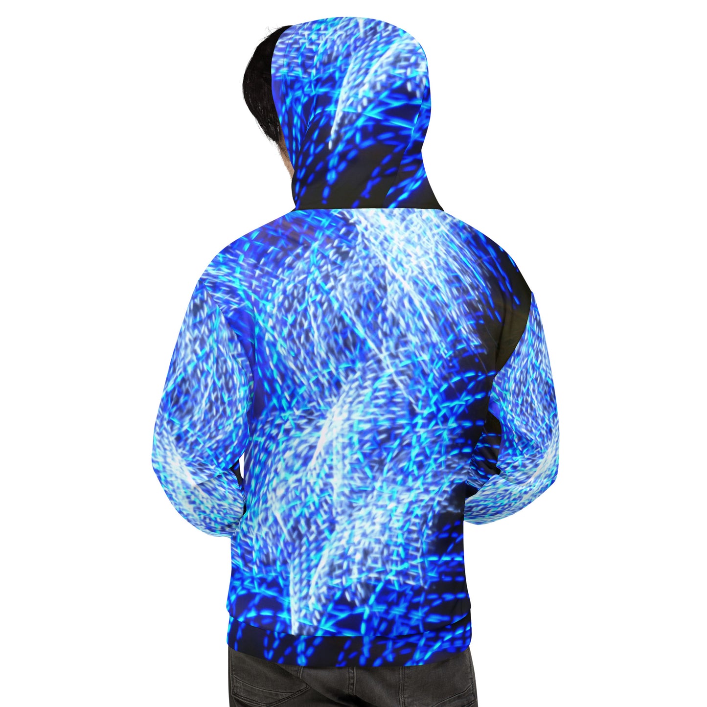 Unisex Pullover Hoodie With A Print Of Light Trail 22a