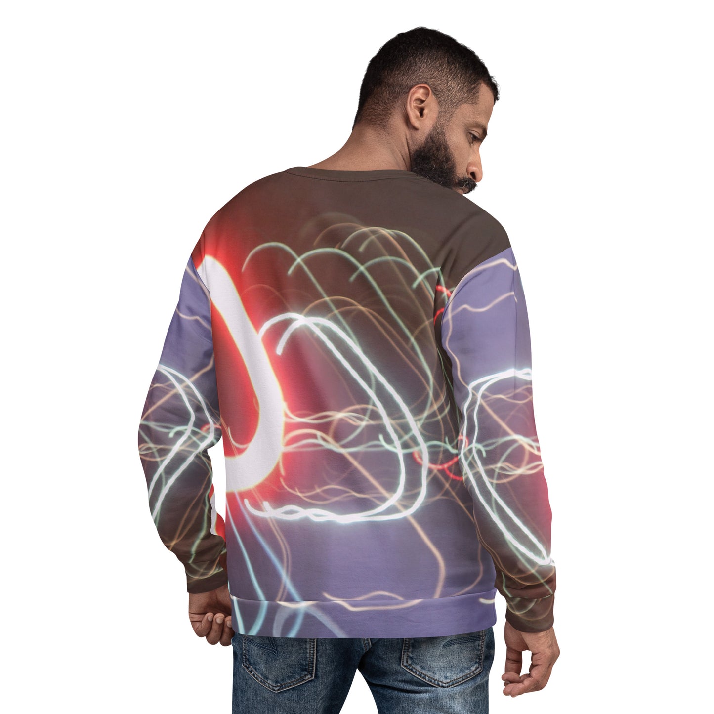 Unisex Sweatshirt With A Print Of Light Trail 1404a