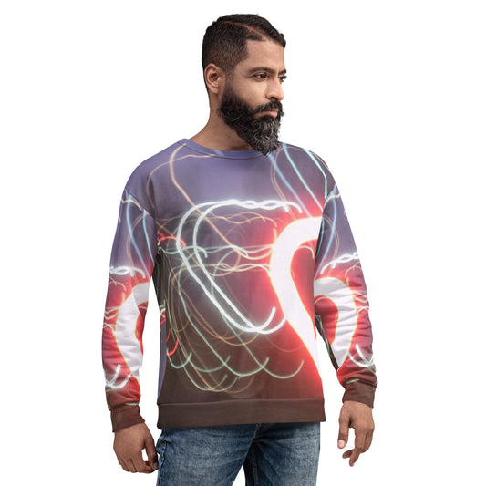 Unisex Sweatshirt With A Print Of Light Trail 1404a