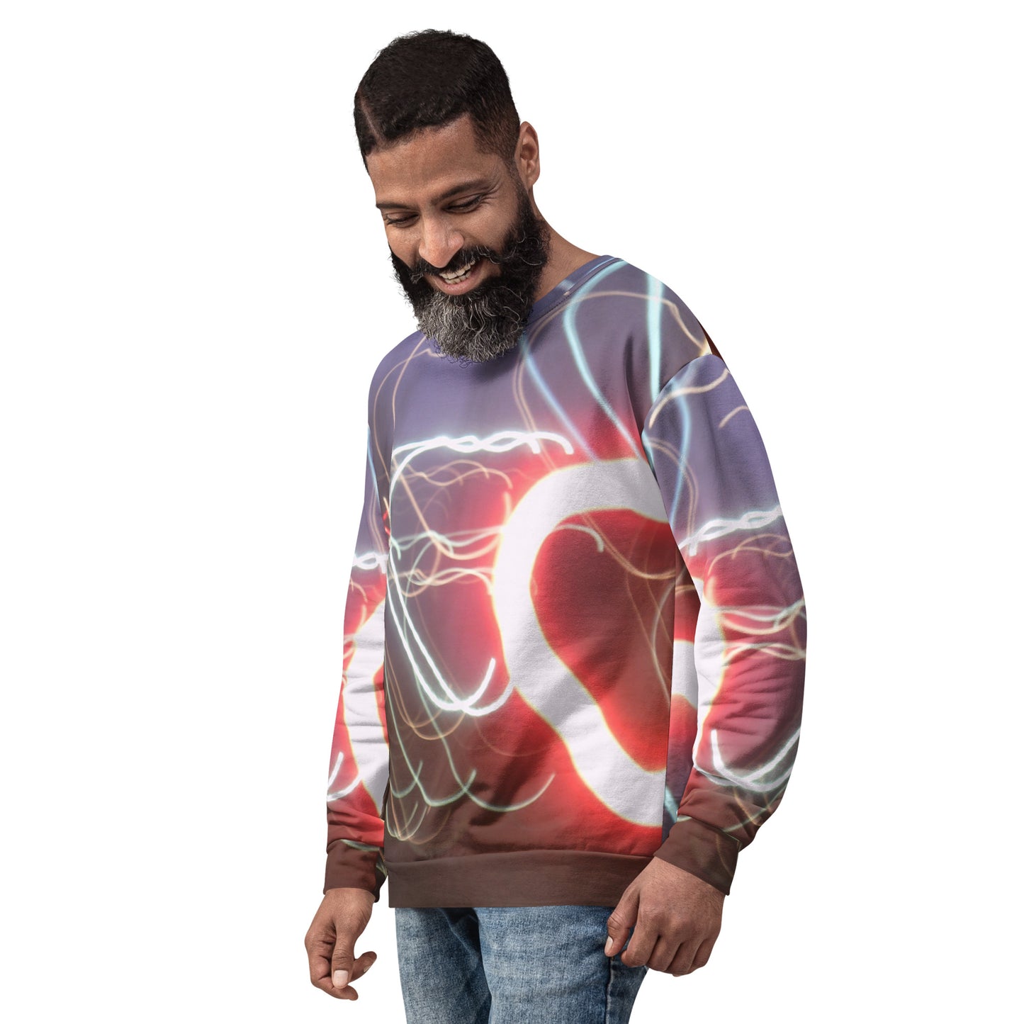 Unisex Sweatshirt With A Print Of Light Trail 1404a