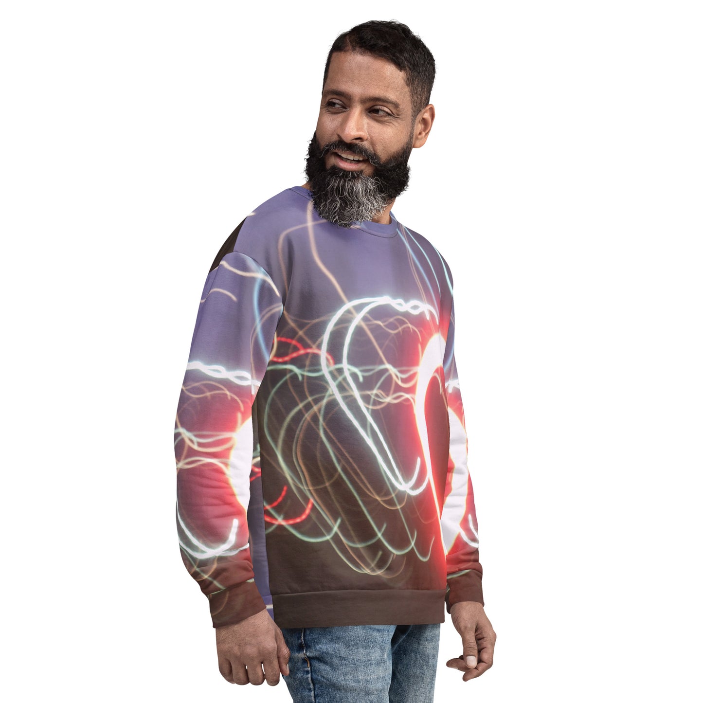 Unisex Sweatshirt With A Print Of Light Trail 1404a