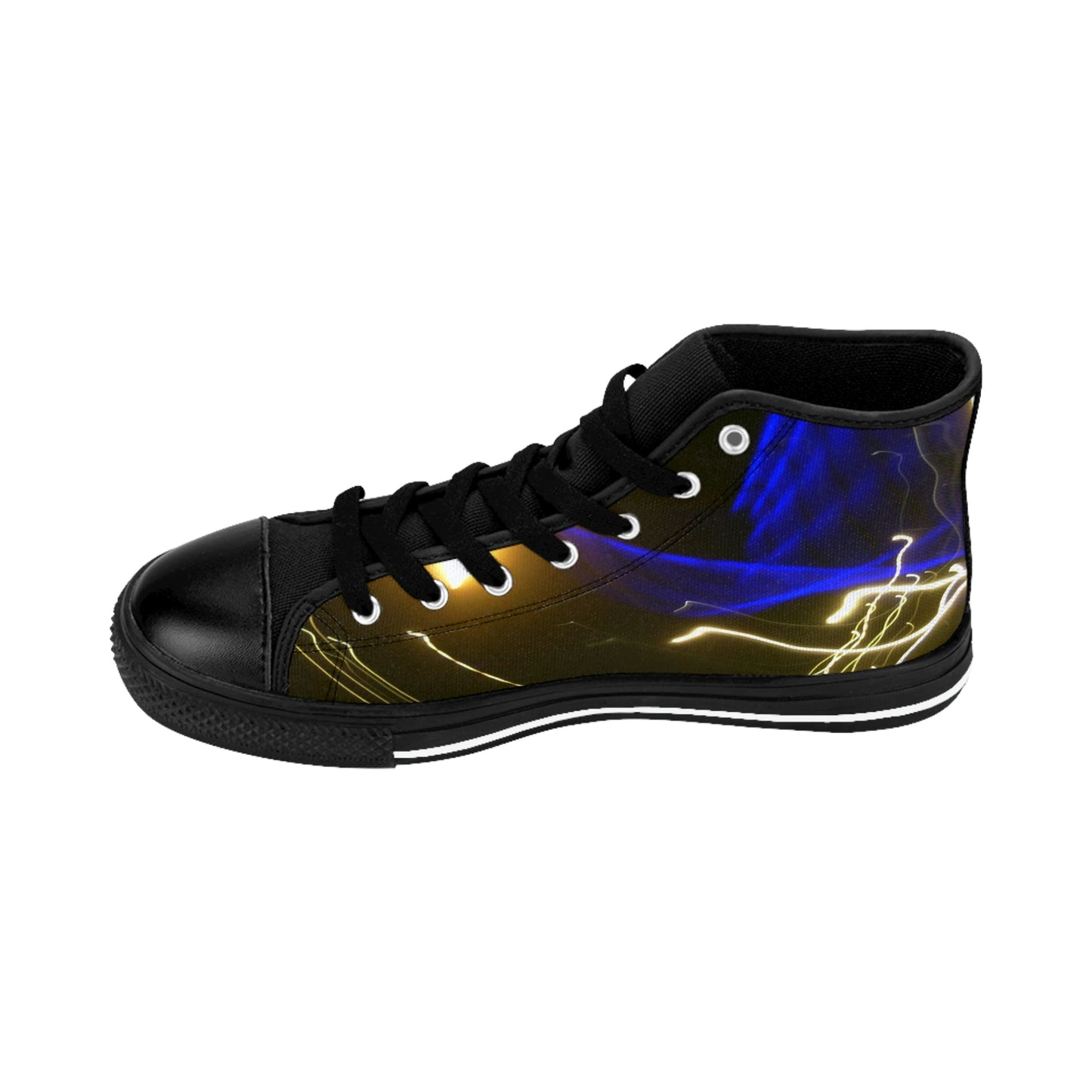 Men's High Top Sneakers With A Print Of Light Trail 484