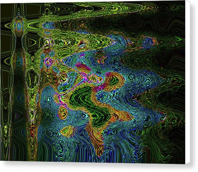 Cosmic Waves . 1b - Canvas Print