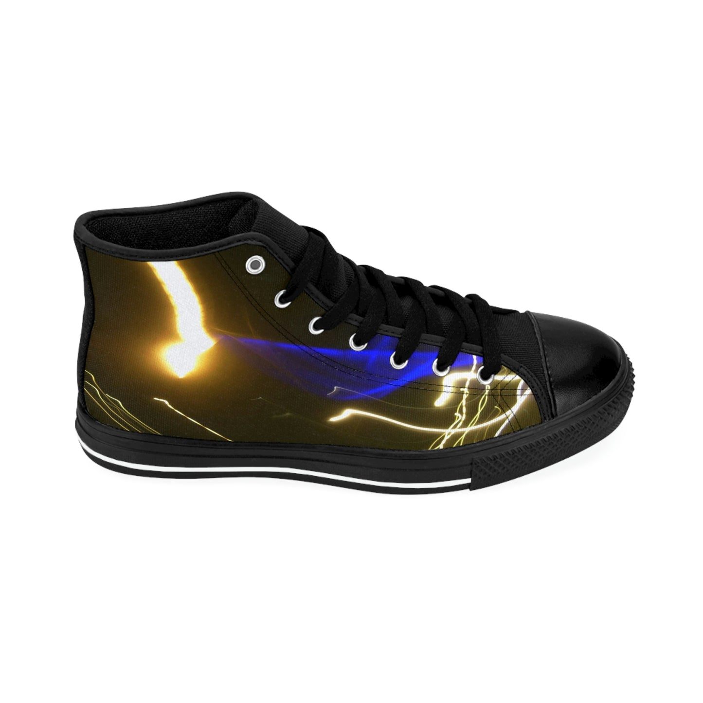 Men's High Top Sneakers With A Print Of Light Trail 484