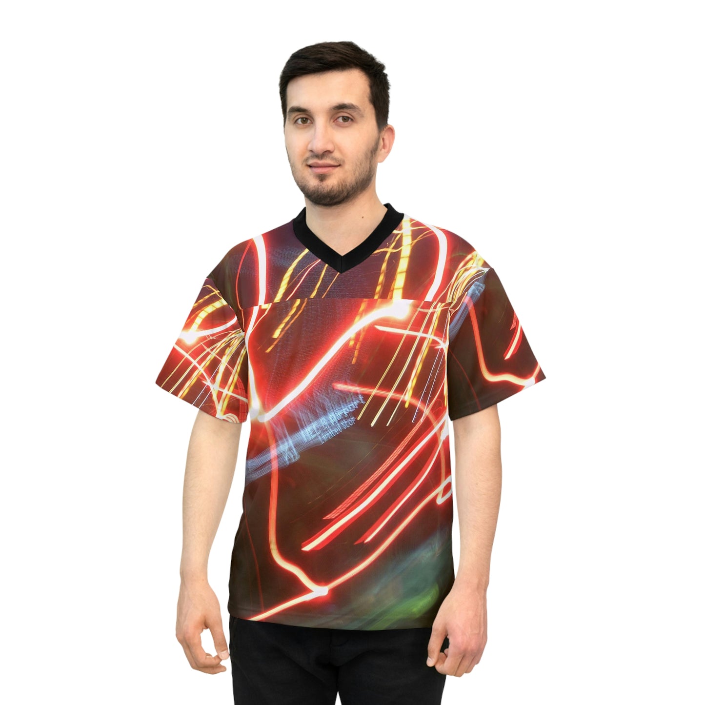 Unisex Football Jersey With A Print Of Light Trail 353