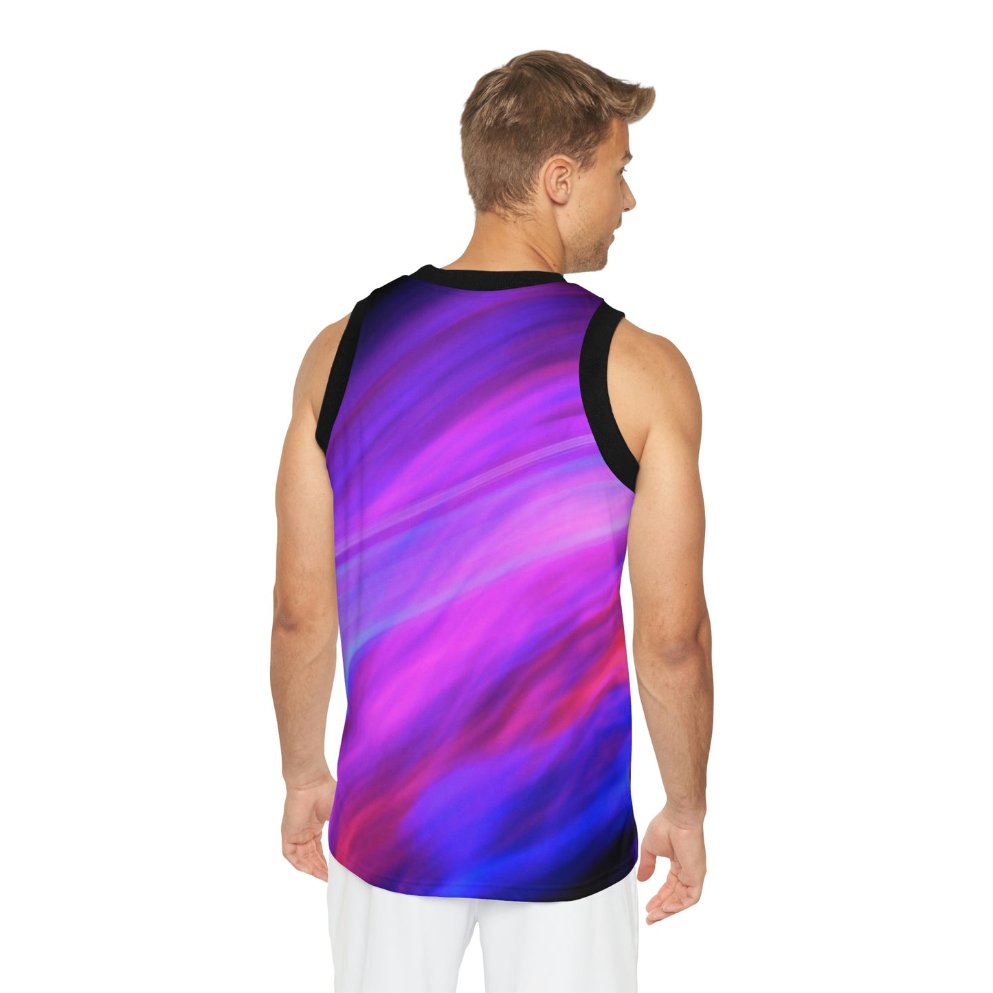 Unisex Basketball Jersey With A Print Of Light Trail 2