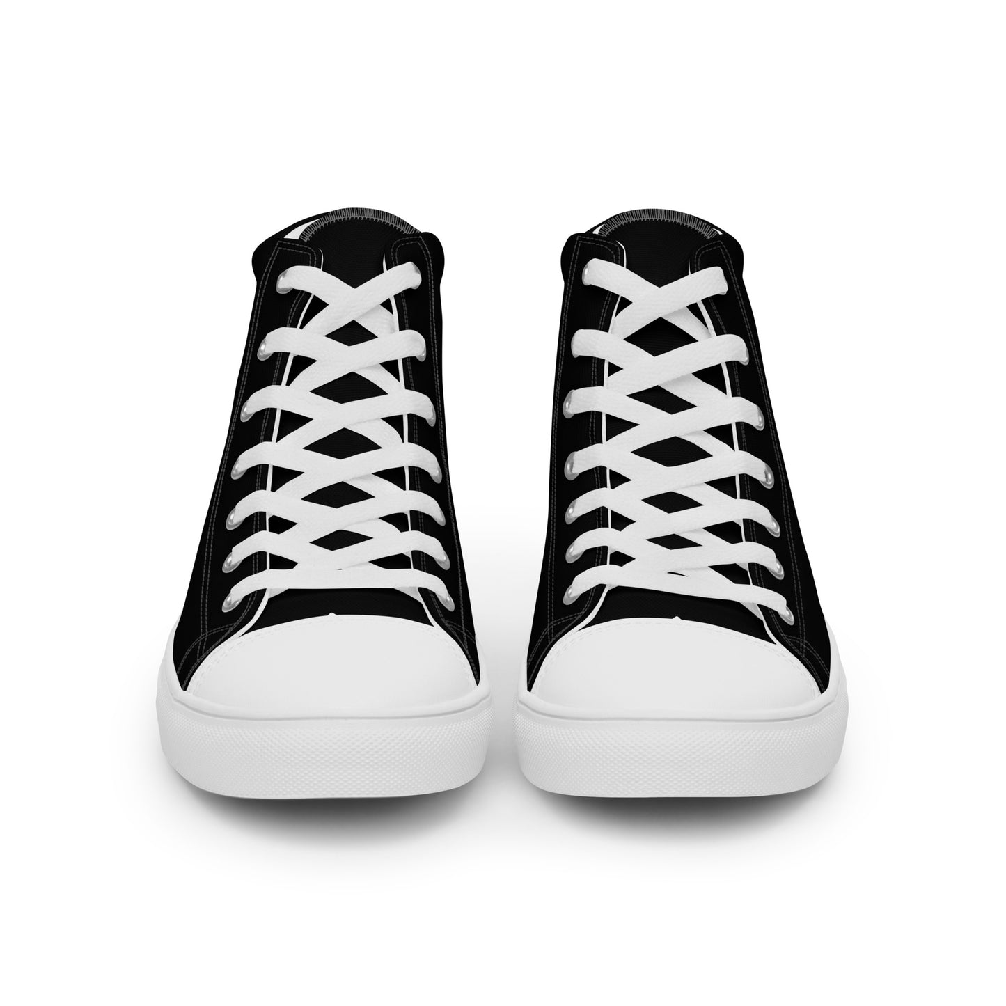 Men’s High Top Lace-Up Canvas Shoes With Print Of Concept Spaceship 16.3a