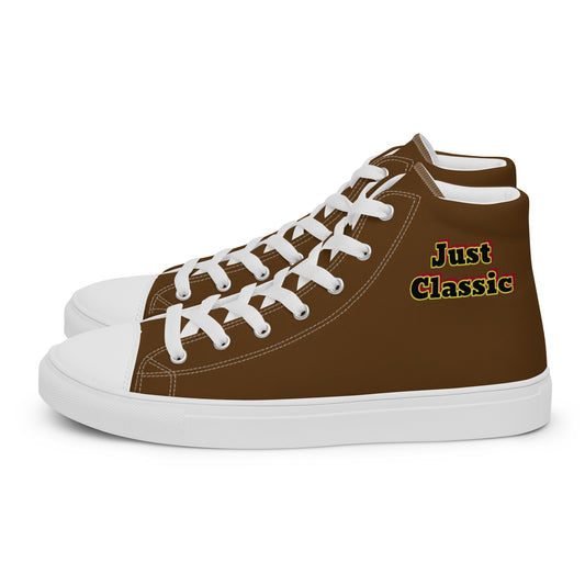 Men’s High Top Lace-Up Canvas Shoes With Text JUST CLASSIC