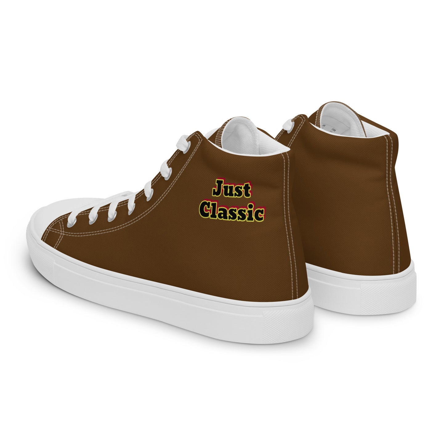 Men’s High Top Lace-Up Canvas Shoes With Text JUST CLASSIC