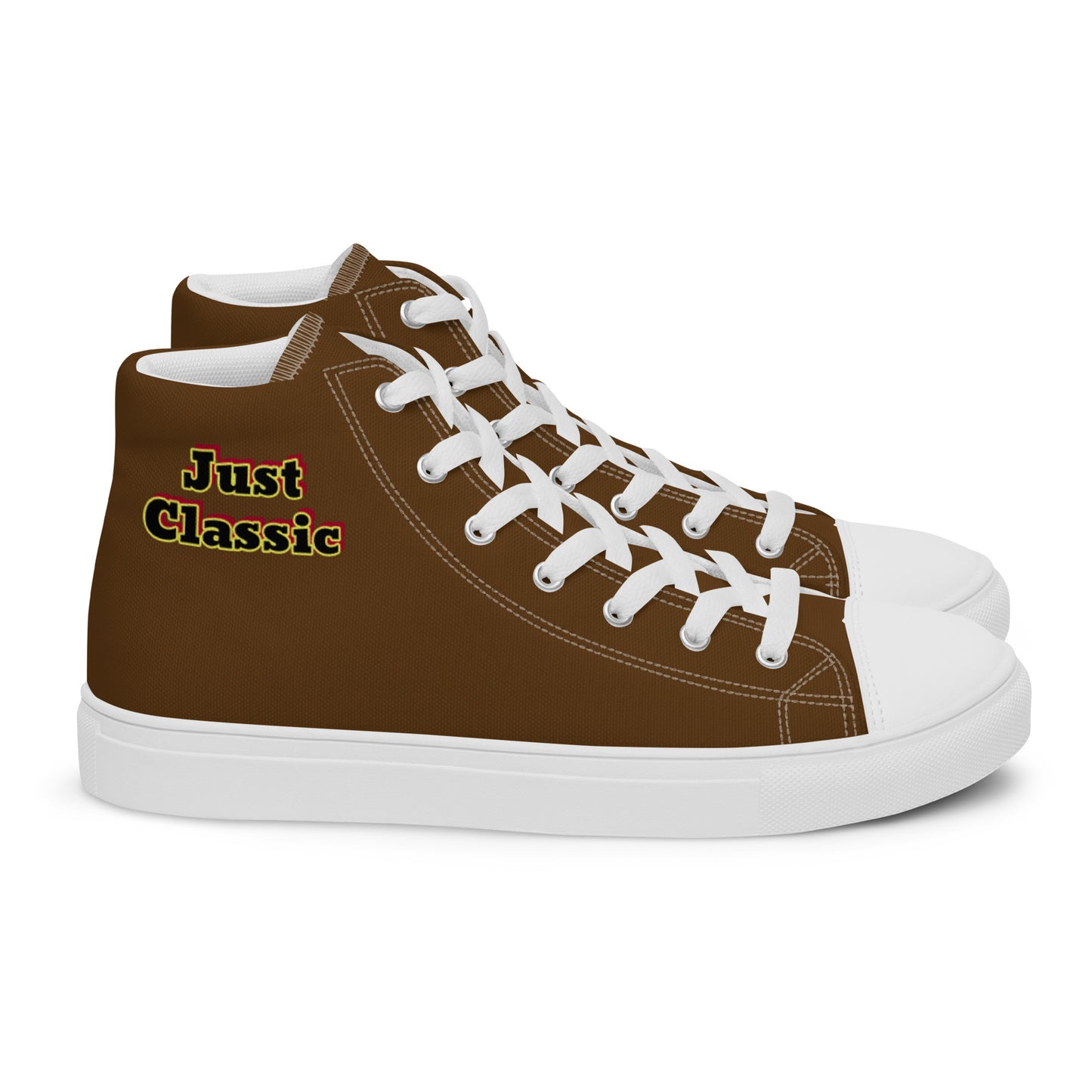 Men’s High Top Lace-Up Canvas Shoes With Text JUST CLASSIC