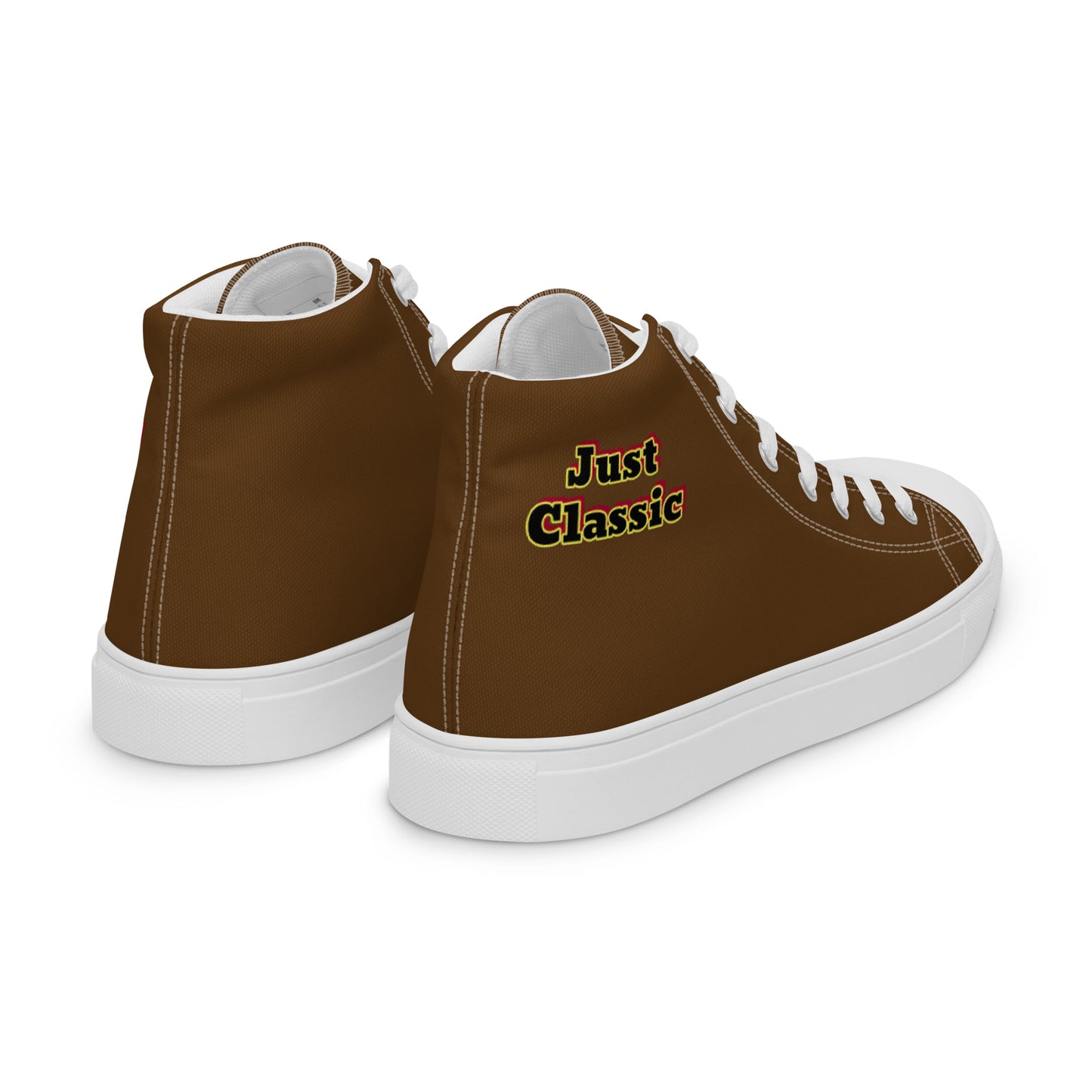 Men’s High Top Lace-Up Canvas Shoes With Text JUST CLASSIC