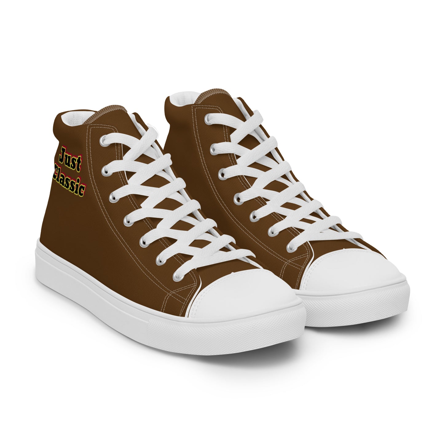 Men’s High Top Lace-Up Canvas Shoes With Text JUST CLASSIC