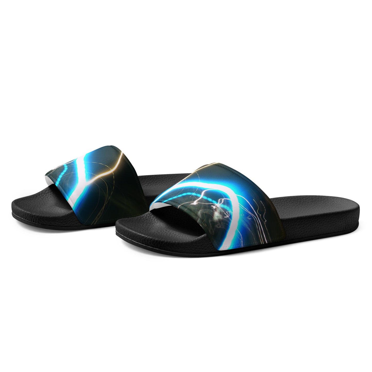 Men’s Slides With Print Of Light Trail 878a