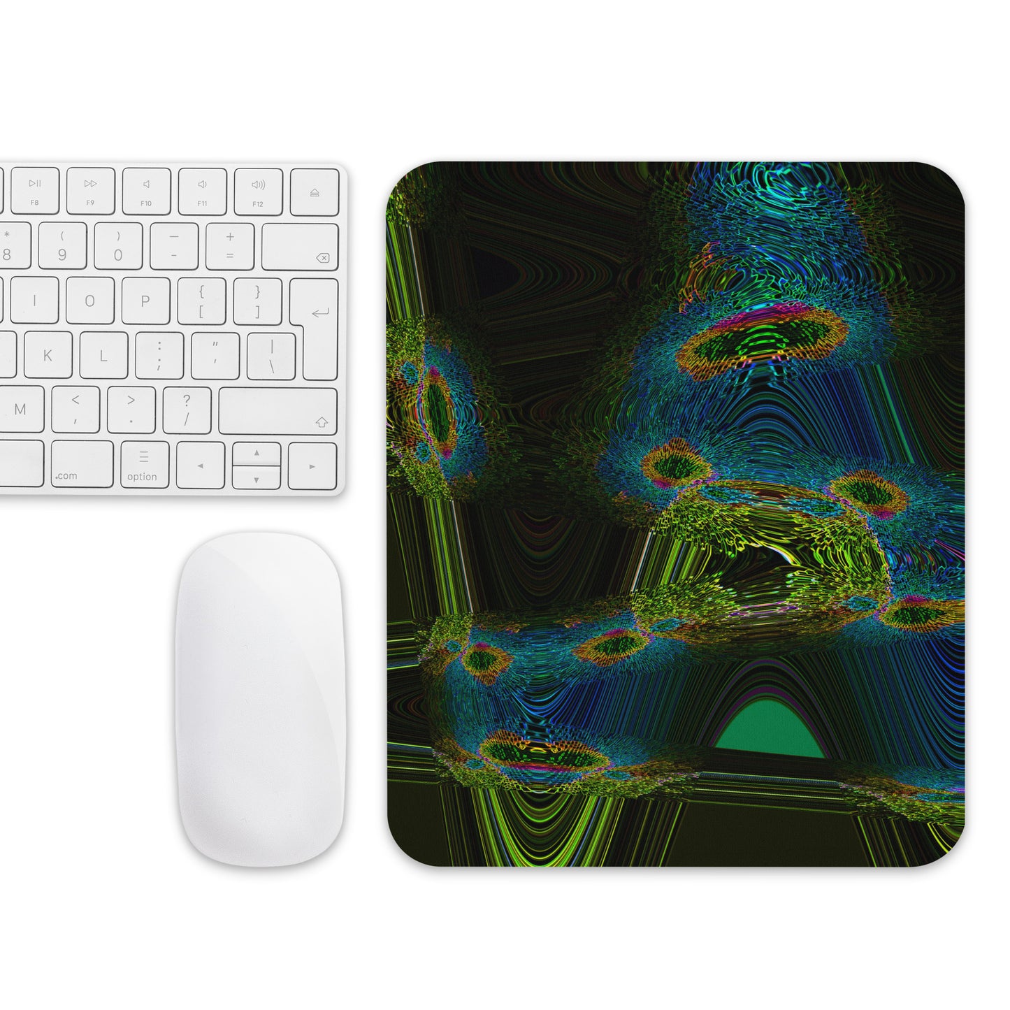 Mouse Pad With A Print Of Cosmic Waves 1a1