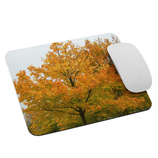 Mouse Pad With A Print Of Autumn Leaves Tree 1